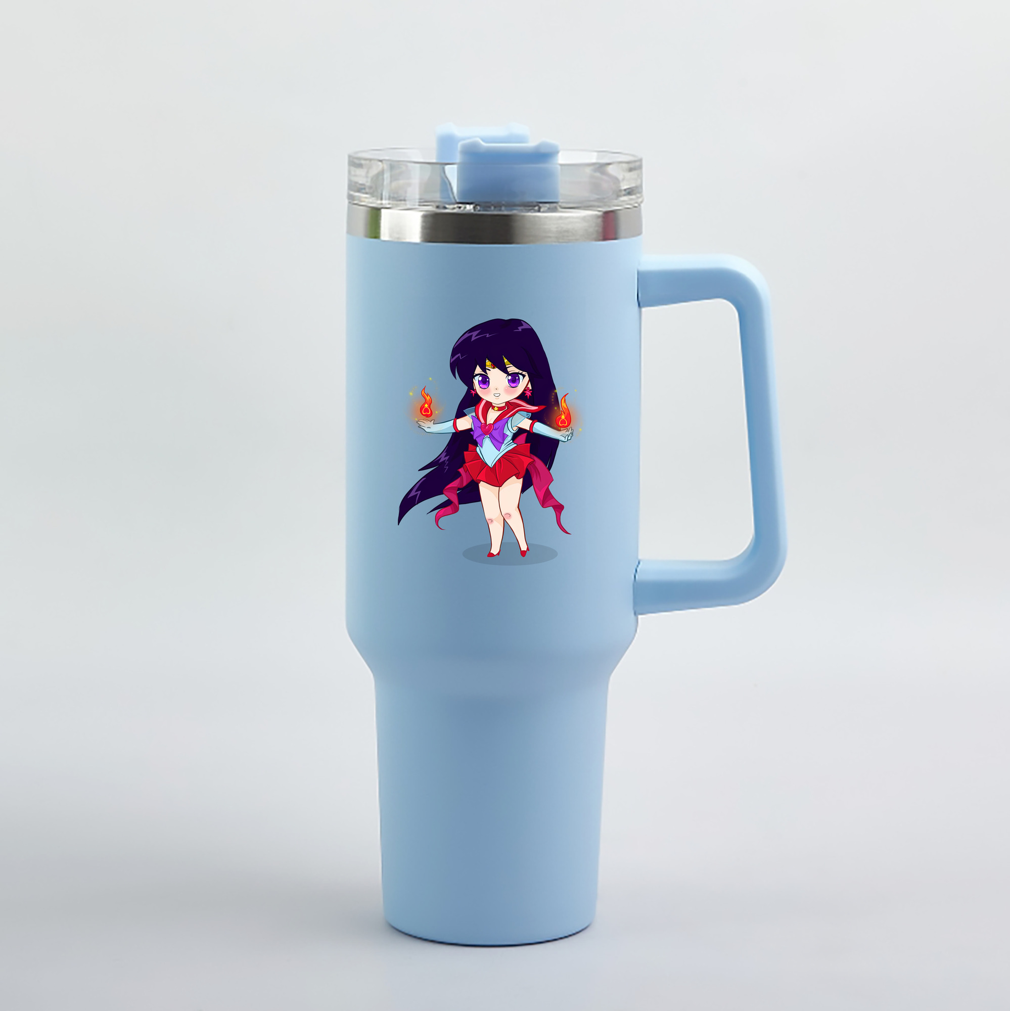 （画像用） 美少女戦士セーラームーン 火野レイ ひの レイ Sailor Moon Hino Rei （セーラーマーズ,Sailor Mars） 1200mL車用タンブラー（カラープリント）