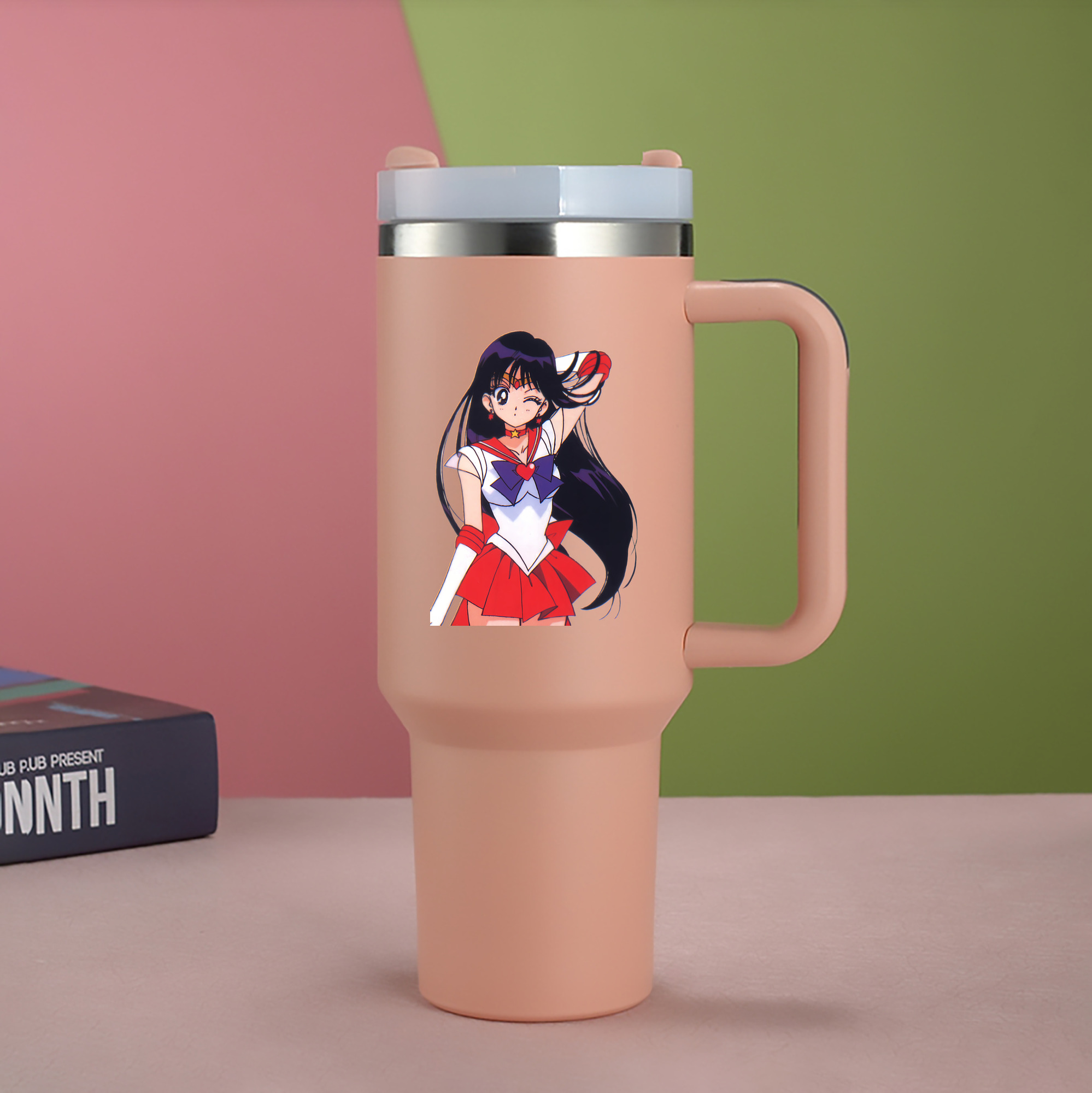 （画像用） 美少女戦士セーラームーン 火野レイ ひの レイ Sailor Moon Hino Rei （セーラーマーズ,Sailor Mars） 1200mL車用タンブラー（カラープリント）
