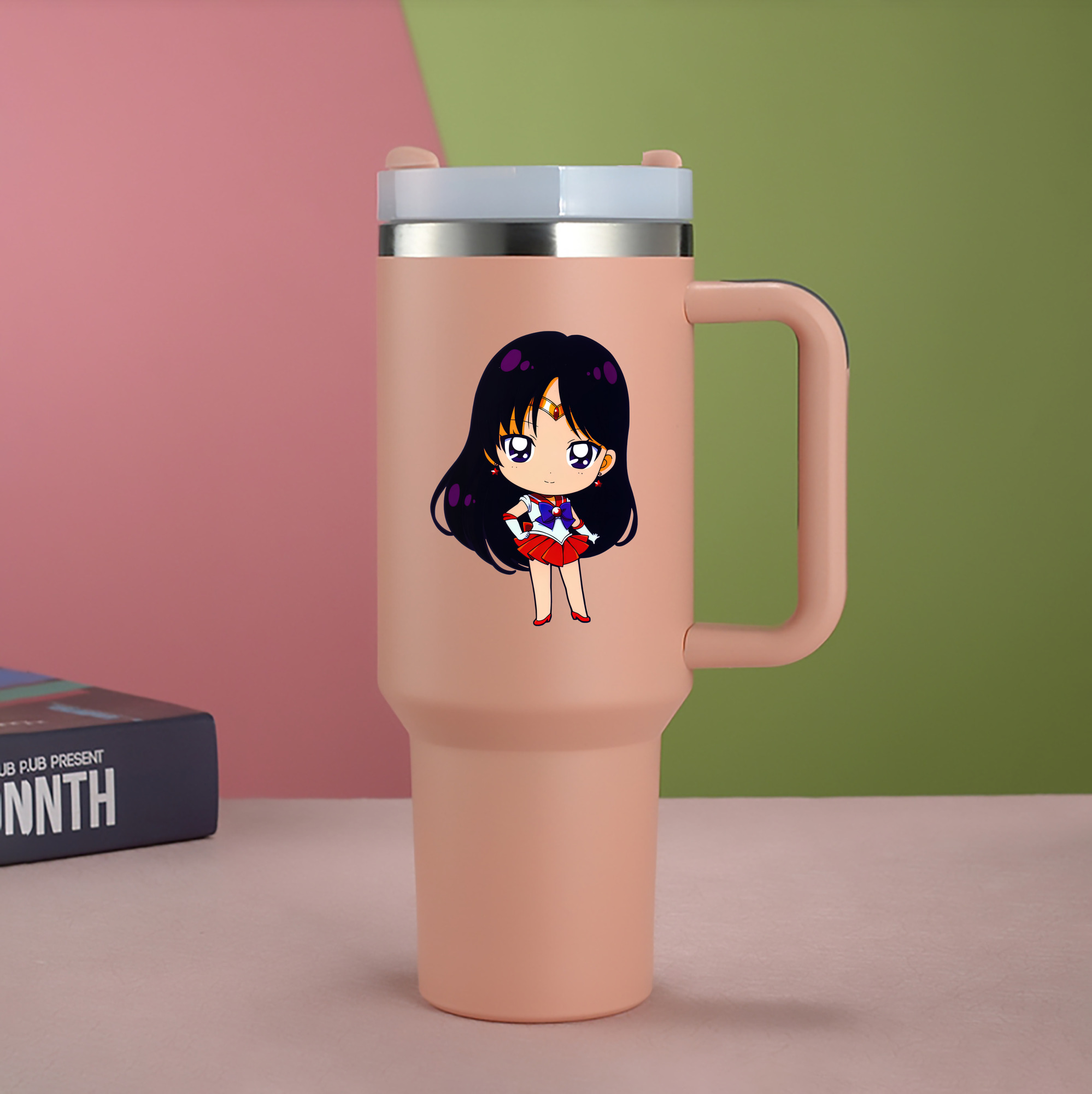 （画像用） 美少女戦士セーラームーン 火野レイ ひの レイ Sailor Moon Hino Rei （セーラーマーズ,Sailor Mars） 1200mL車用タンブラー（カラープリント）