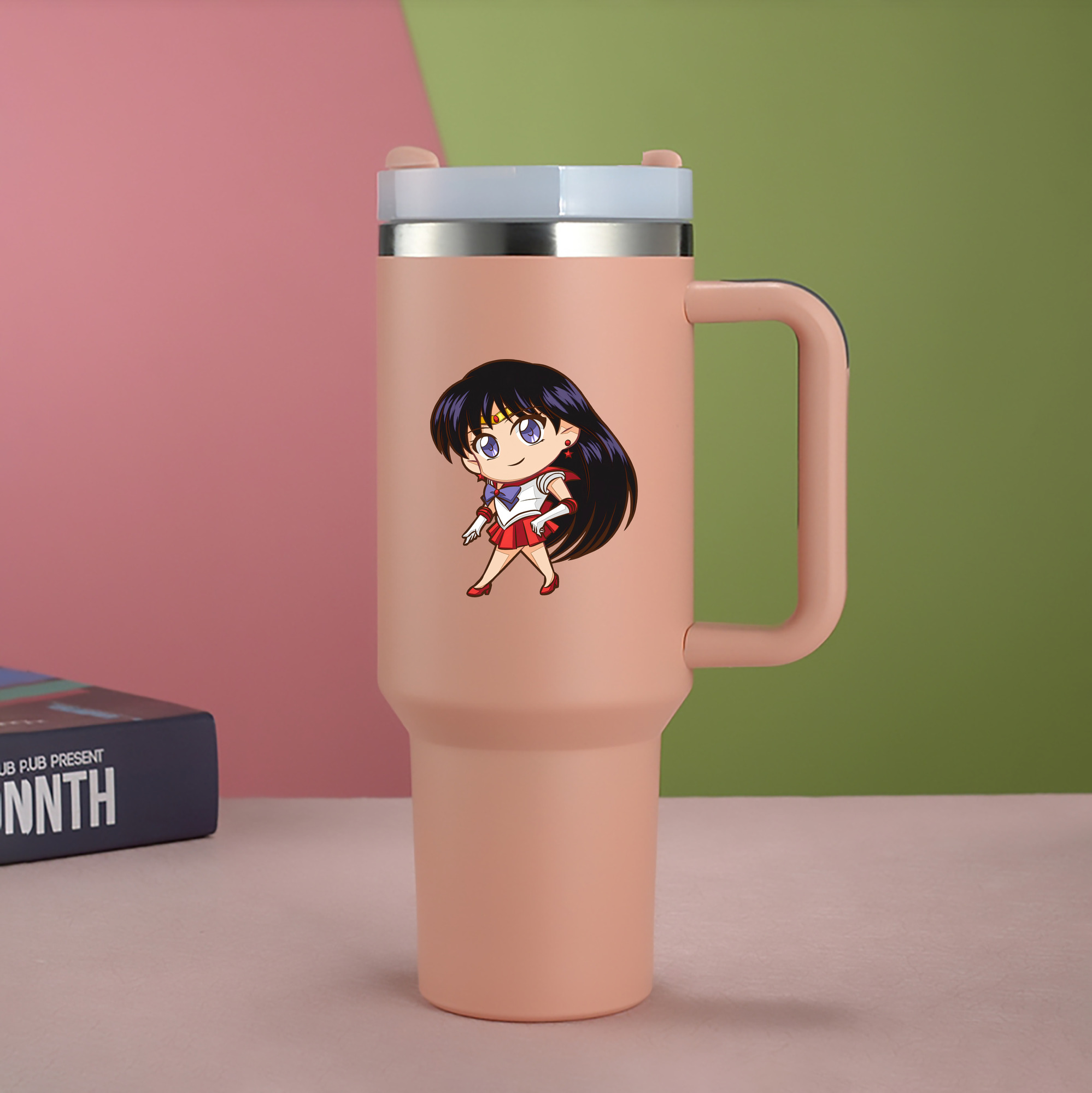 （画像用） 美少女戦士セーラームーン 火野レイ ひの レイ Sailor Moon Hino Rei （セーラーマーズ,Sailor Mars） 1200mL車用タンブラー（カラープリント）