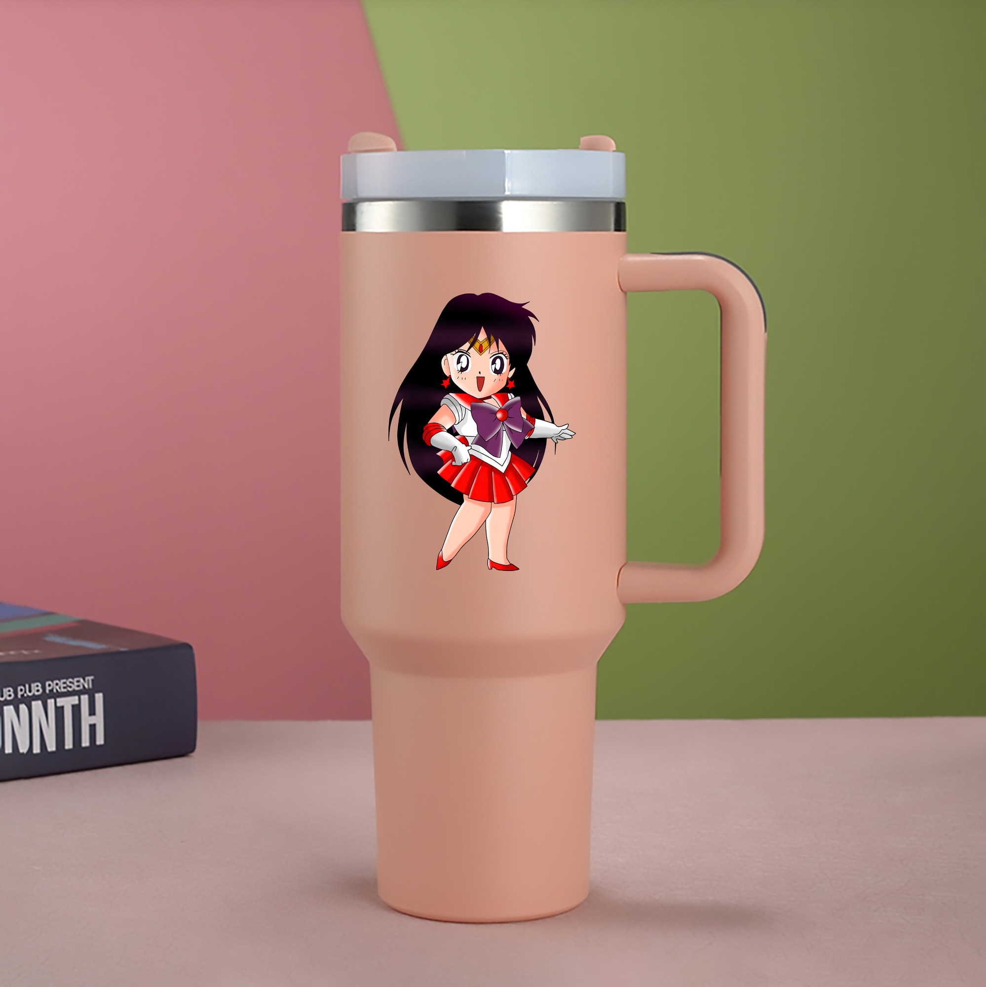 （画像用） 美少女戦士セーラームーン 火野レイ ひの レイ Sailor Moon Hino Rei （セーラーマーズ,Sailor Mars） 1200mL車用タンブラー（カラープリント）