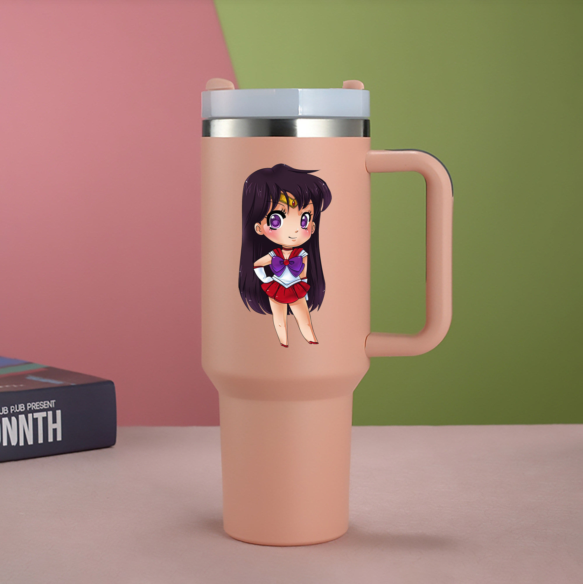 （画像用） 美少女戦士セーラームーン 火野レイ ひの レイ Sailor Moon Hino Rei （セーラーマーズ,Sailor Mars） 1200mL車用タンブラー（カラープリント）