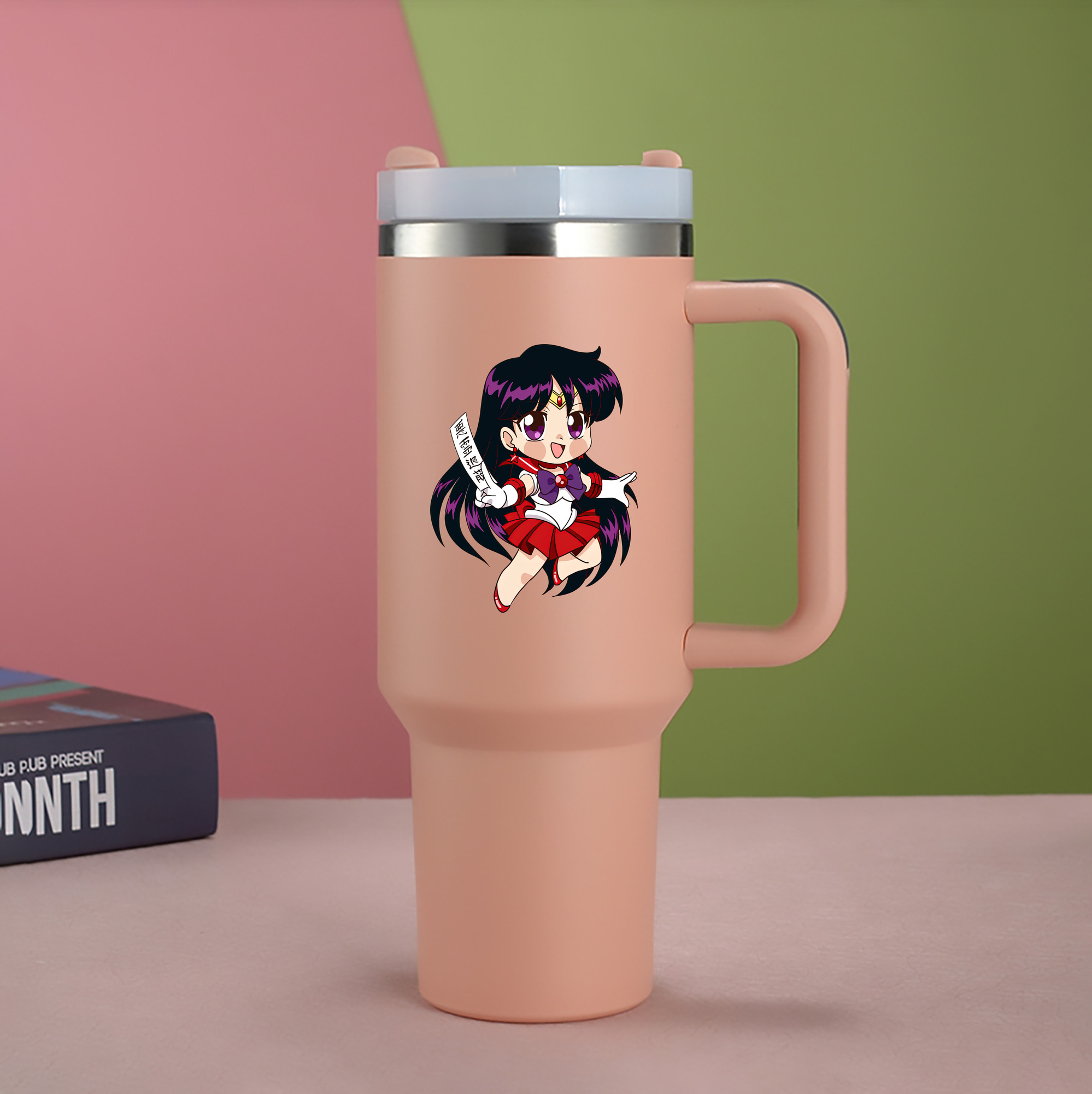 （画像用） 美少女戦士セーラームーン 火野レイ ひの レイ Sailor Moon Hino Rei （セーラーマーズ,Sailor Mars） 1200mL車用タンブラー（カラープリント）