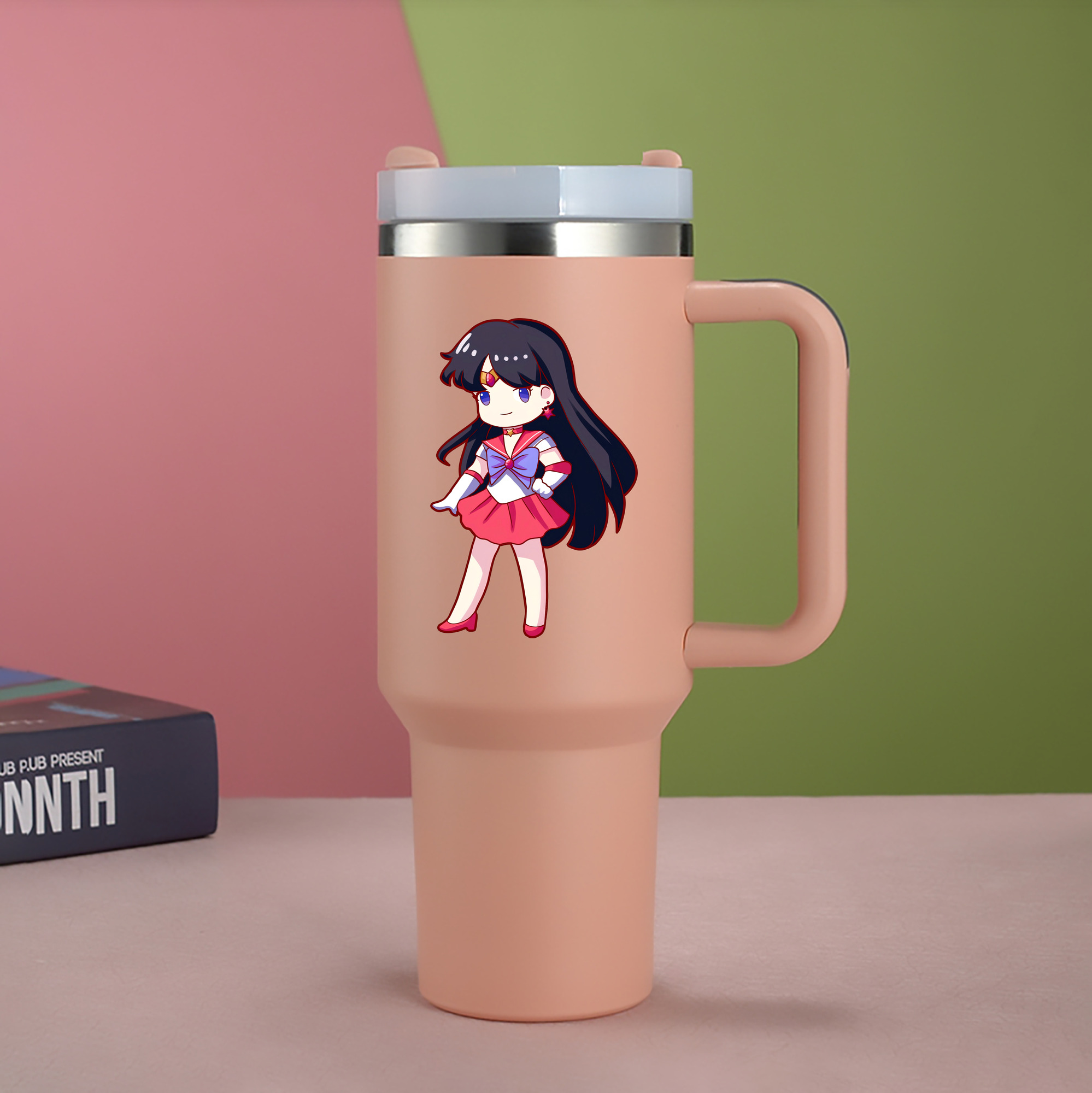 （画像用） 美少女戦士セーラームーン 火野レイ ひの レイ Sailor Moon Hino Rei （セーラーマーズ,Sailor Mars） 1200mL車用タンブラー（カラープリント）