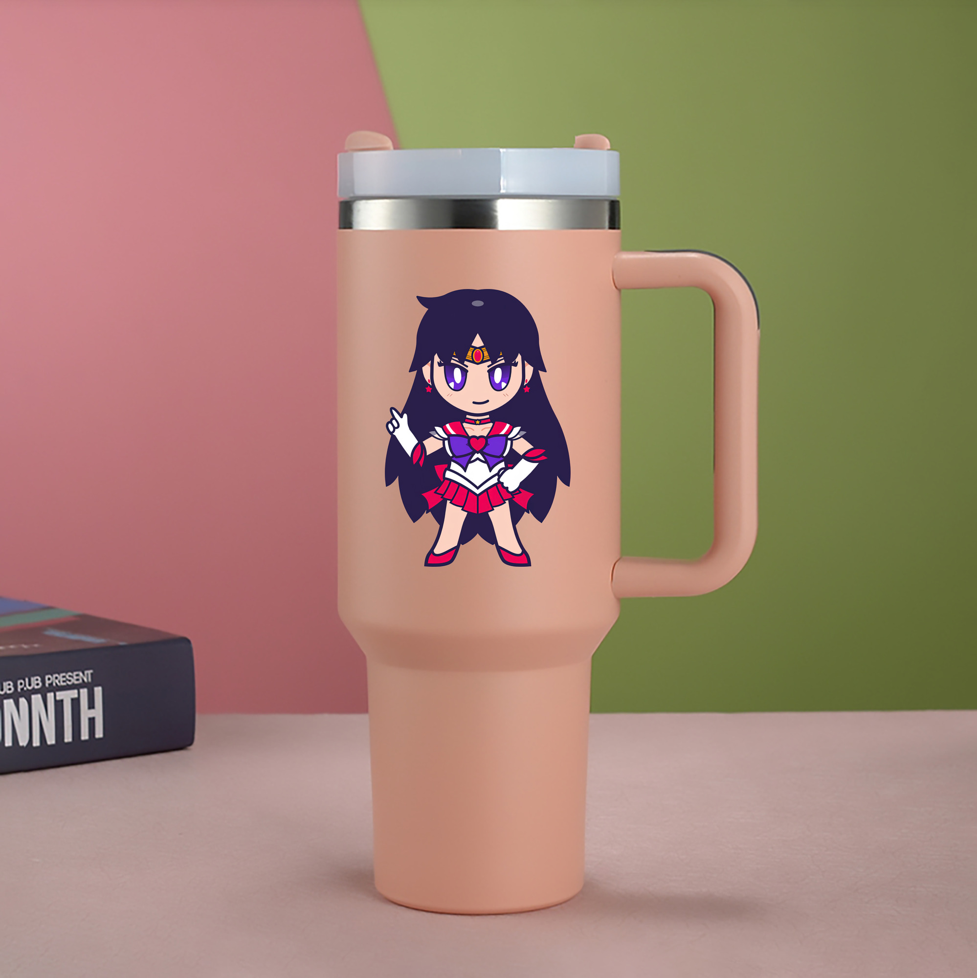（画像用） 美少女戦士セーラームーン 火野レイ ひの レイ Sailor Moon Hino Rei （セーラーマーズ,Sailor Mars） 1200mL車用タンブラー（カラープリント）