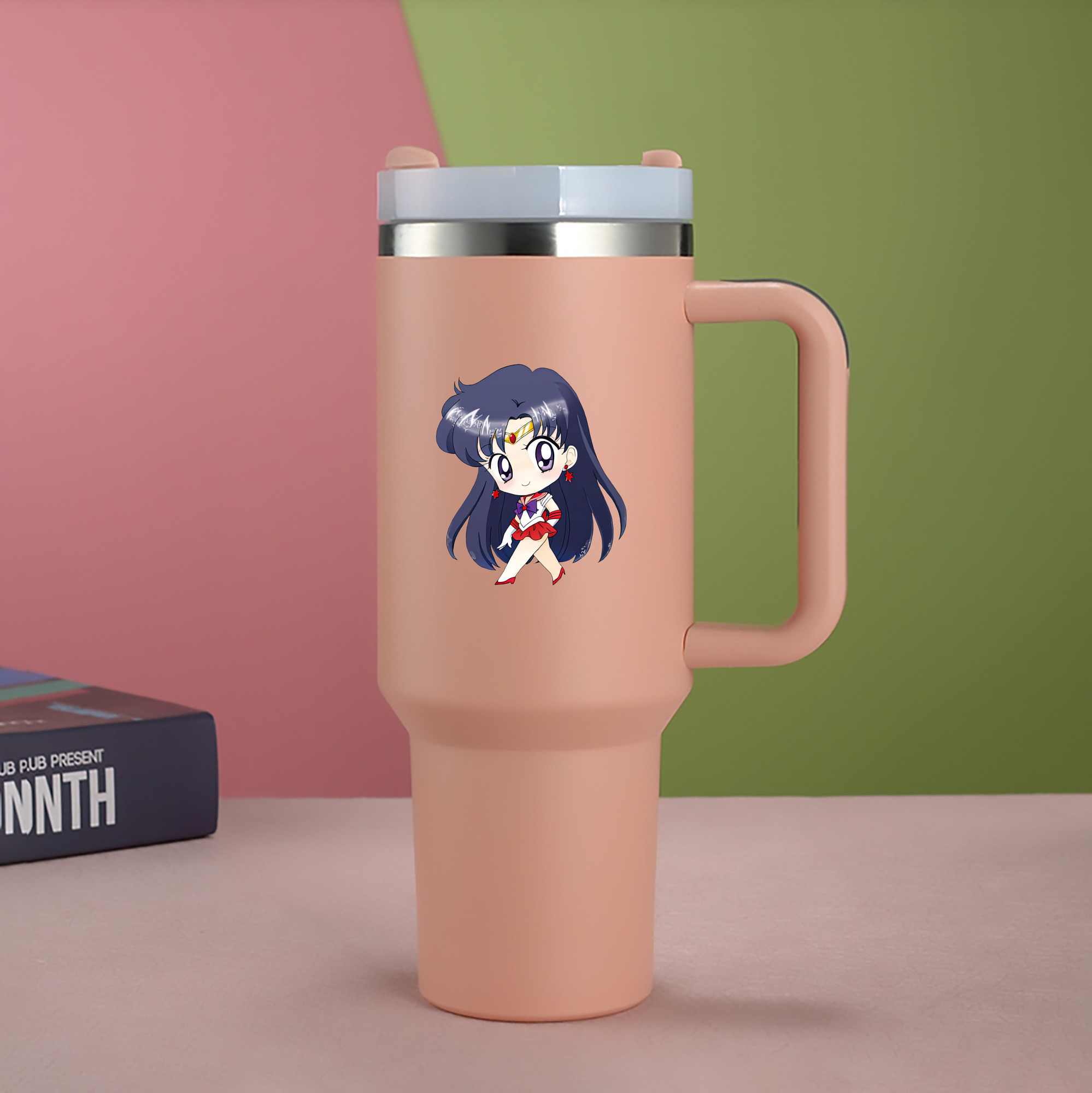 （画像用） 美少女戦士セーラームーン 火野レイ ひの レイ Sailor Moon Hino Rei （セーラーマーズ,Sailor Mars） 1200mL車用タンブラー（カラープリント）