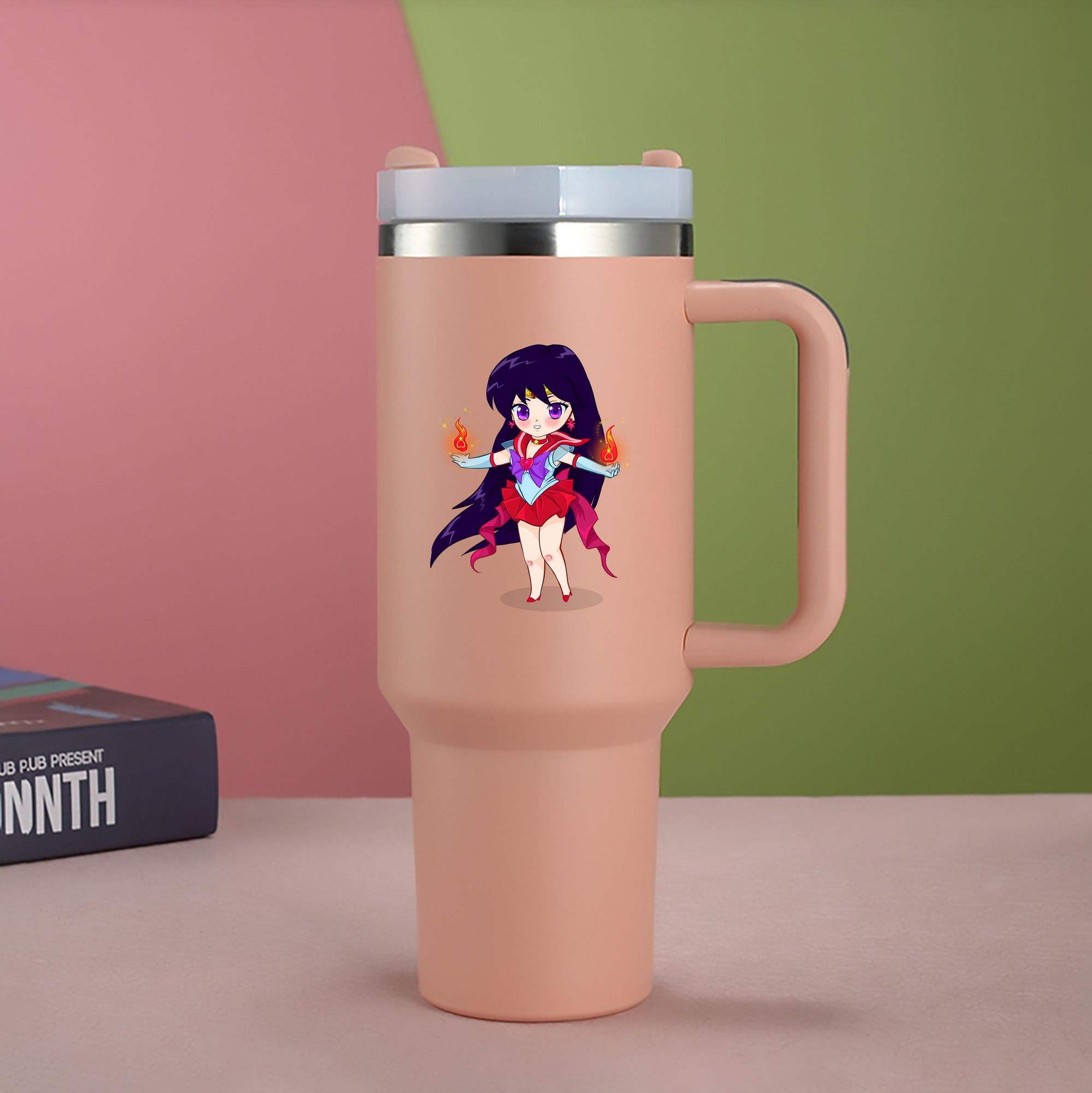 （画像用） 美少女戦士セーラームーン 火野レイ ひの レイ Sailor Moon Hino Rei （セーラーマーズ,Sailor Mars） 1200mL車用タンブラー（カラープリント）