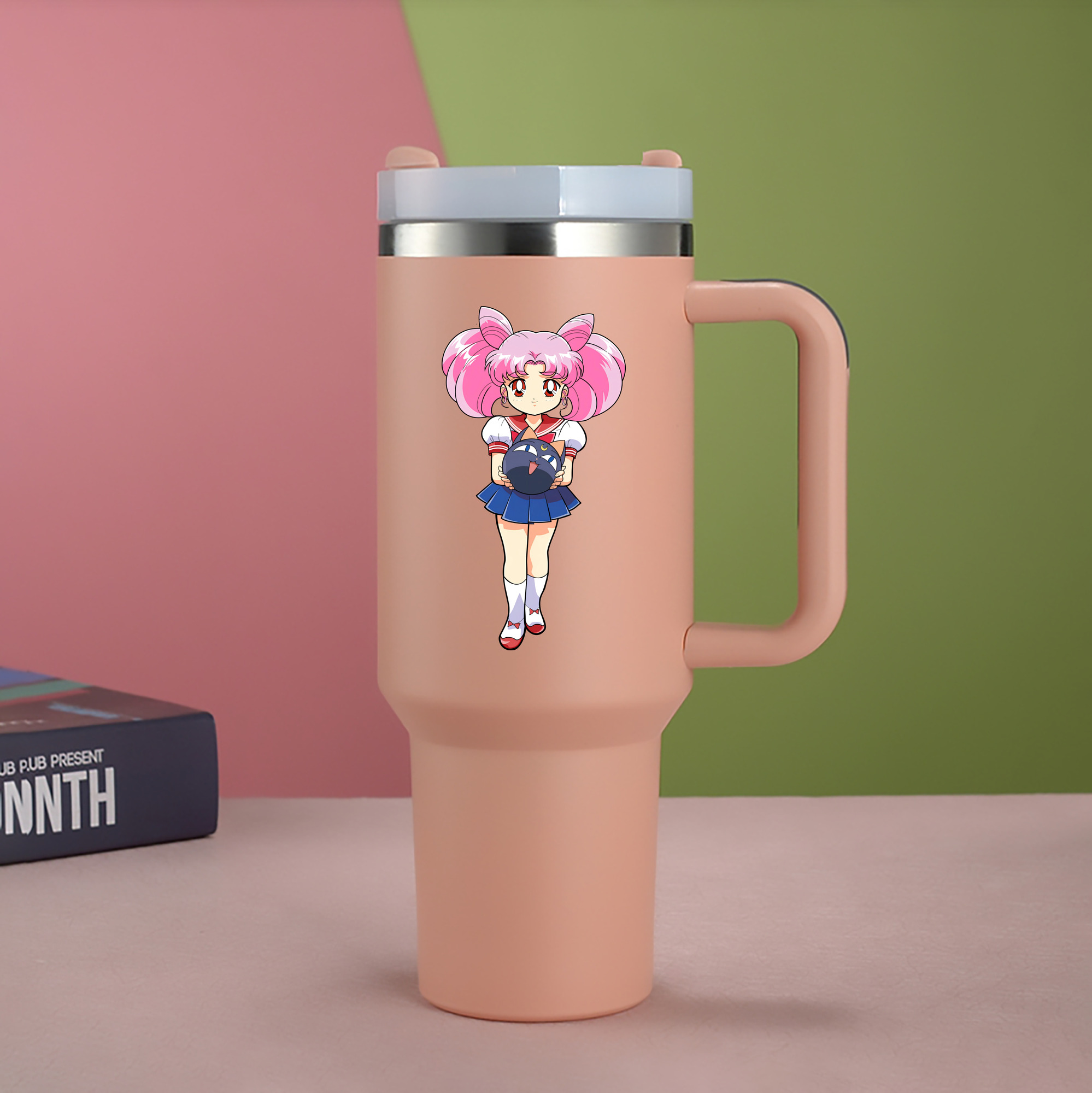 （画像用） 美少女戦士セーラームーン ちびうさ Sailor Moon Chibiusa Tsukino Usagi Small Lady Serenity 1200mL車用タンブラー（カラープリント）