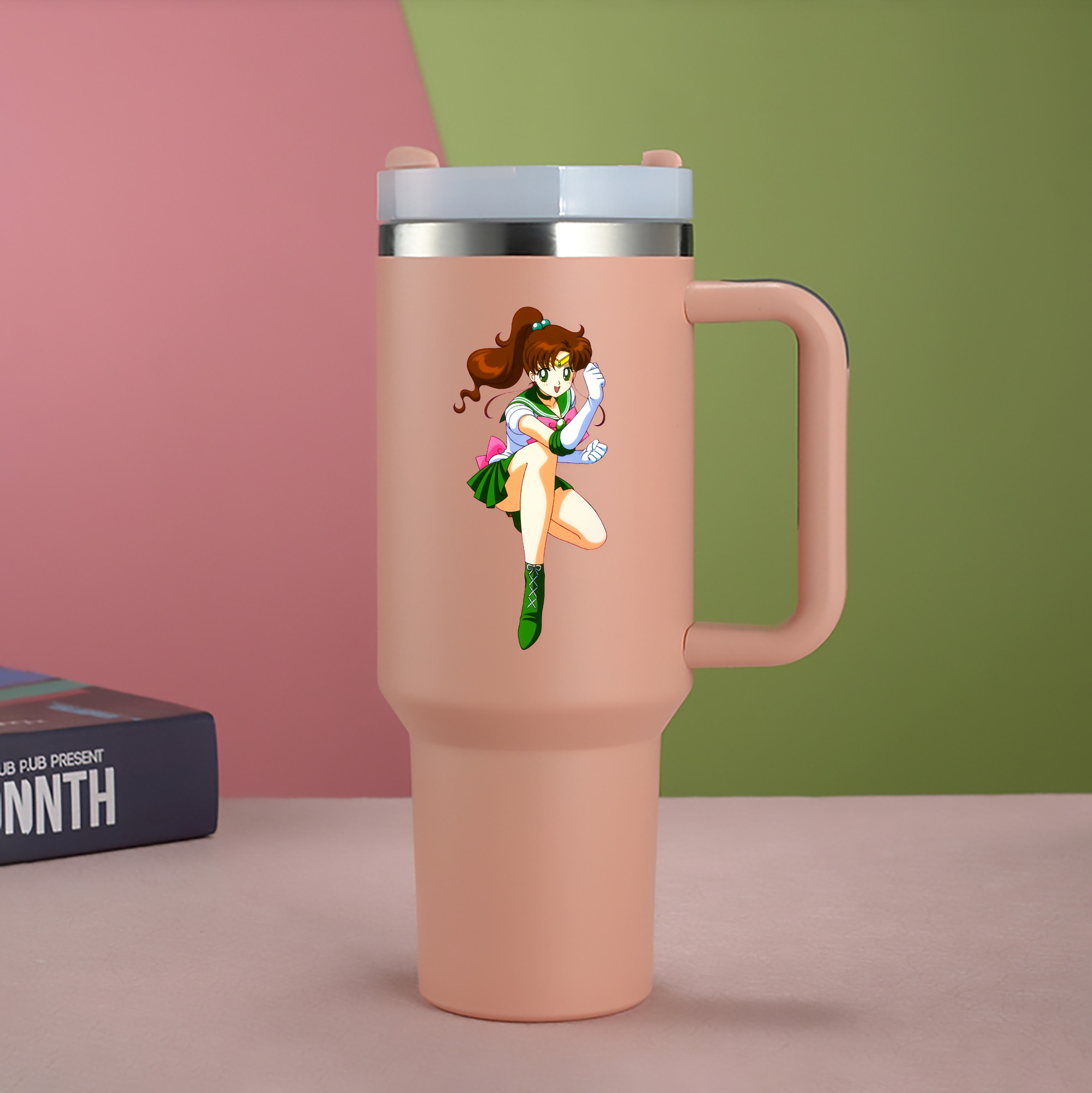 （画像用） 美少女戦士セーラームーン 木野 まこと きの まこと Sailor Moon Kino Makoto （セーラージュピター；Sailor Jupiter） 1200mL車用タンブラー（カラープリント）