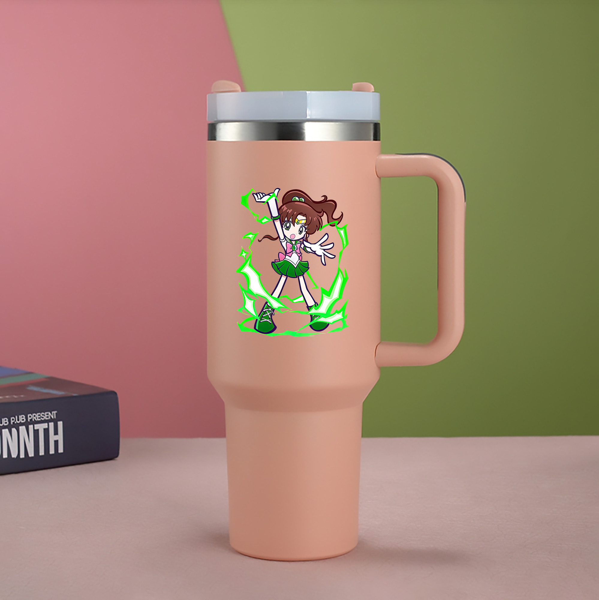 （画像用） 美少女戦士セーラームーン 木野 まこと きの まこと Sailor Moon Kino Makoto （セーラージュピター；Sailor Jupiter） 1200mL車用タンブラー（カラープリント）