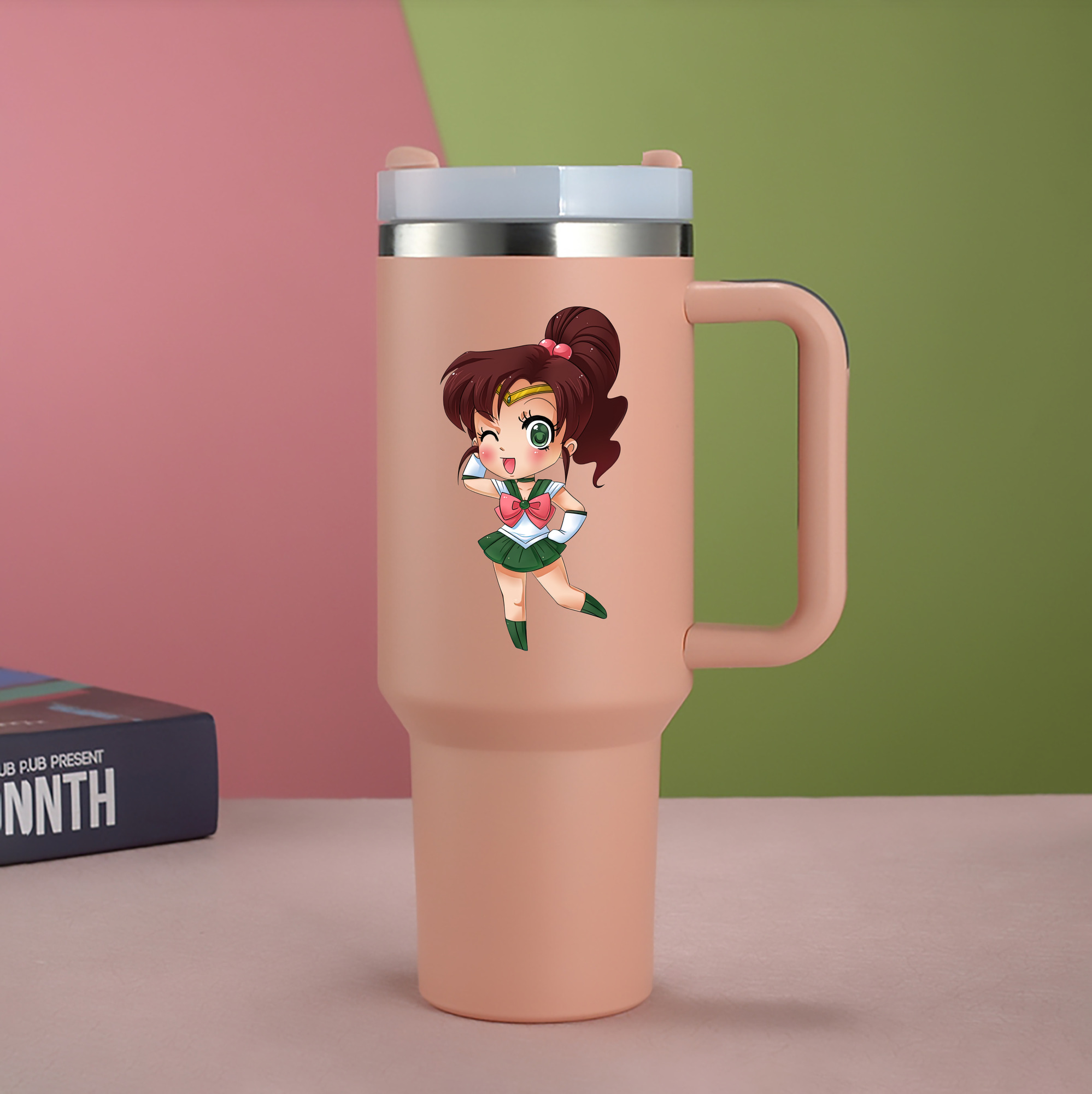 （画像用） 美少女戦士セーラームーン 木野 まこと きの まこと Sailor Moon Kino Makoto （セーラージュピター；Sailor Jupiter） 1200mL車用タンブラー（カラープリント）