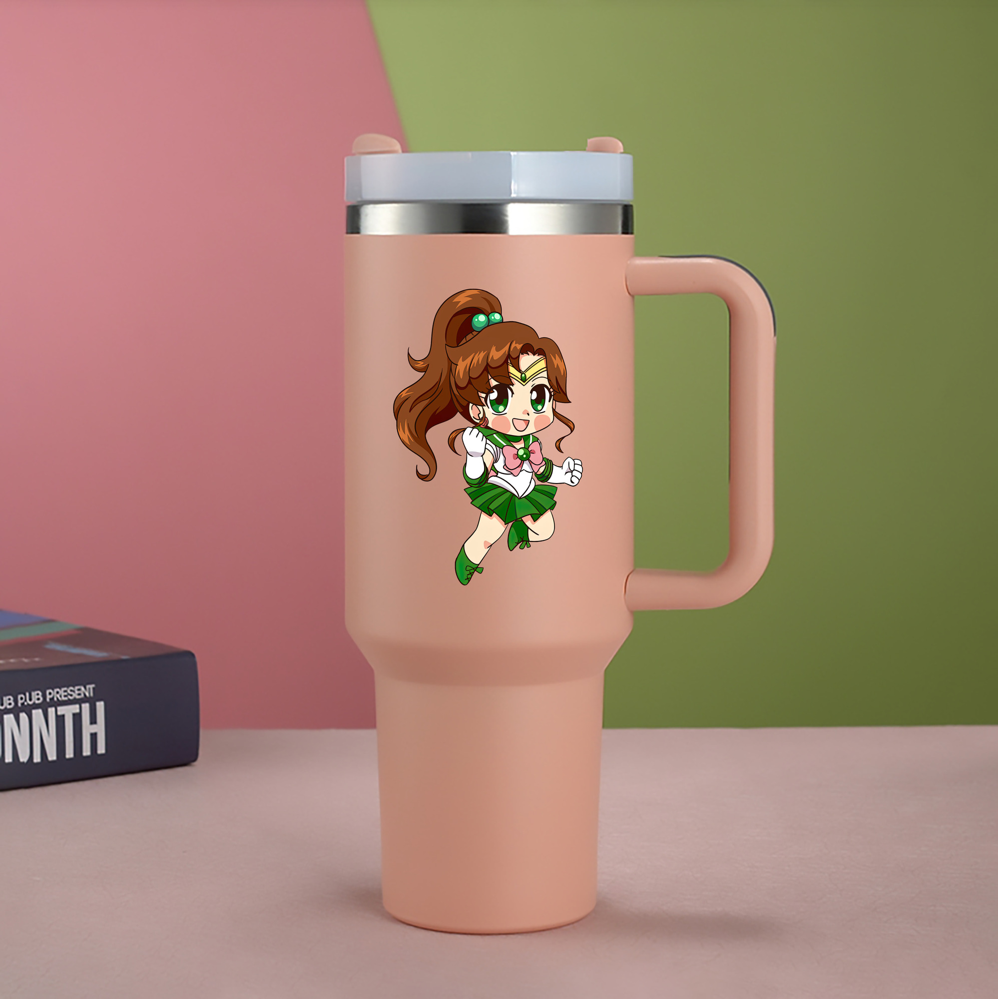 （画像用） 美少女戦士セーラームーン 木野 まこと きの まこと Sailor Moon Kino Makoto （セーラージュピター；Sailor Jupiter） 1200mL車用タンブラー（カラープリント）