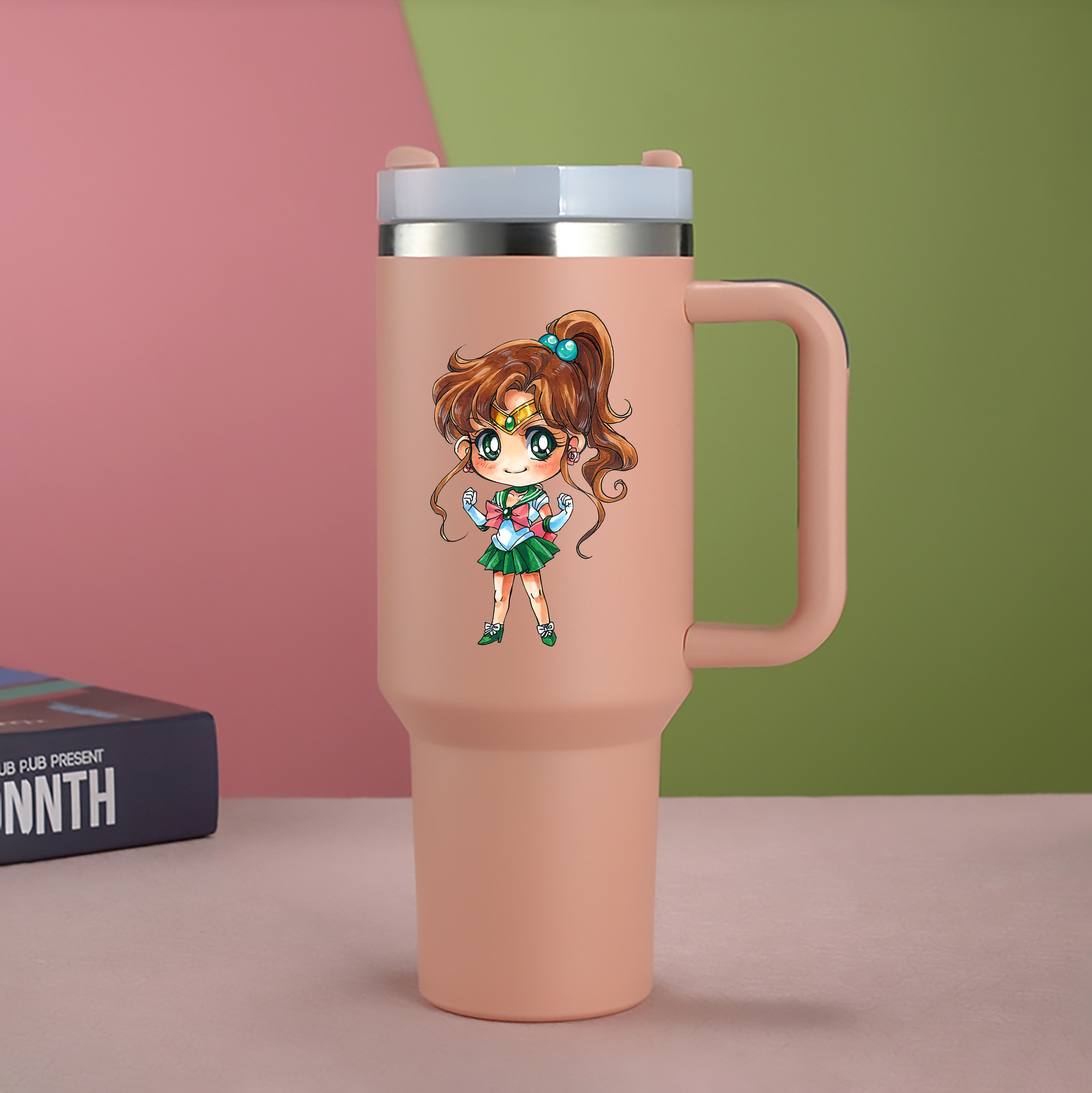 （画像用） 美少女戦士セーラームーン 木野 まこと きの まこと Sailor Moon Kino Makoto （セーラージュピター；Sailor Jupiter） 1200mL車用タンブラー（カラープリント）