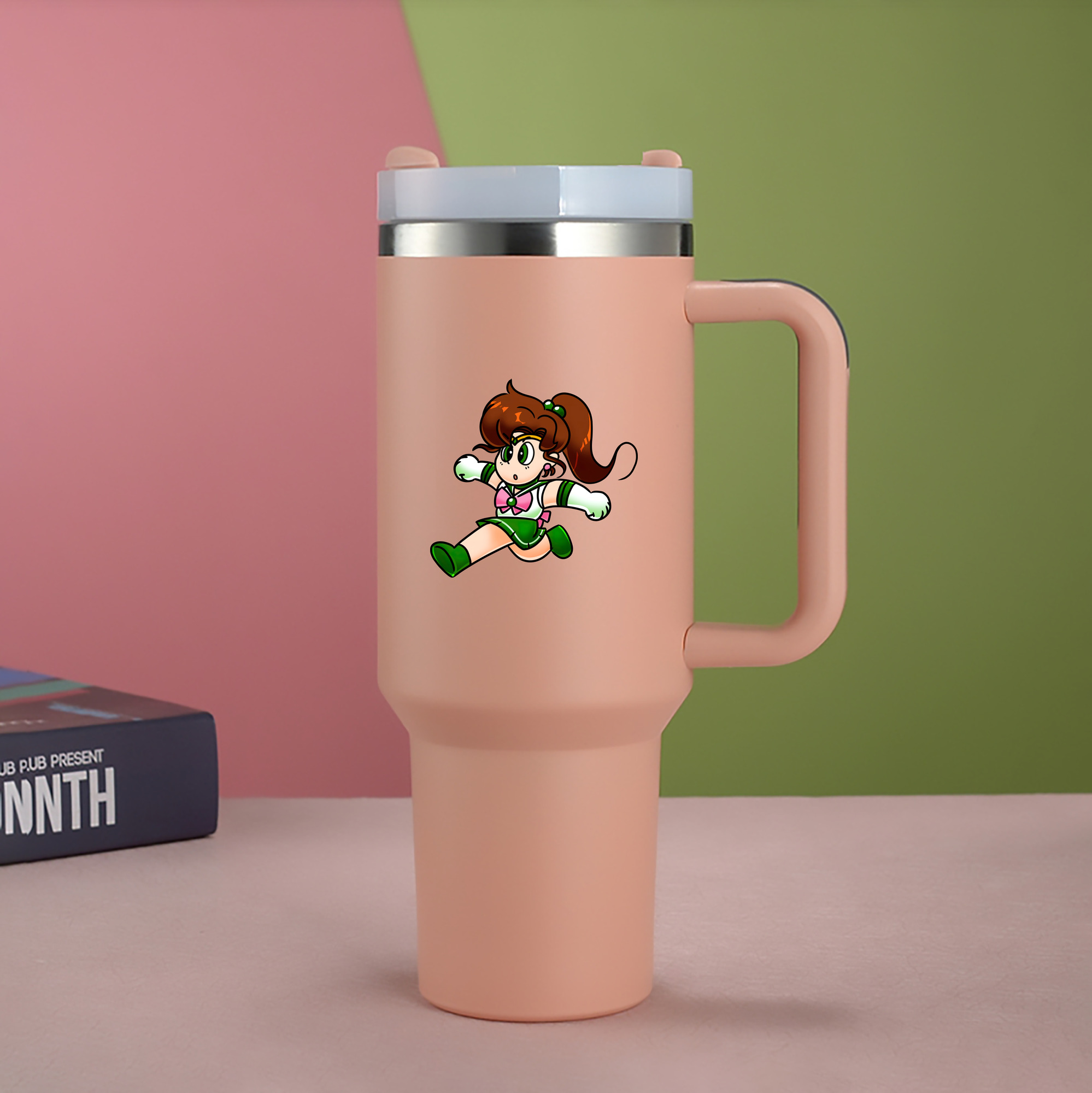 （画像用） 美少女戦士セーラームーン 木野 まこと きの まこと Sailor Moon Kino Makoto （セーラージュピター；Sailor Jupiter） 1200mL車用タンブラー（カラープリント）