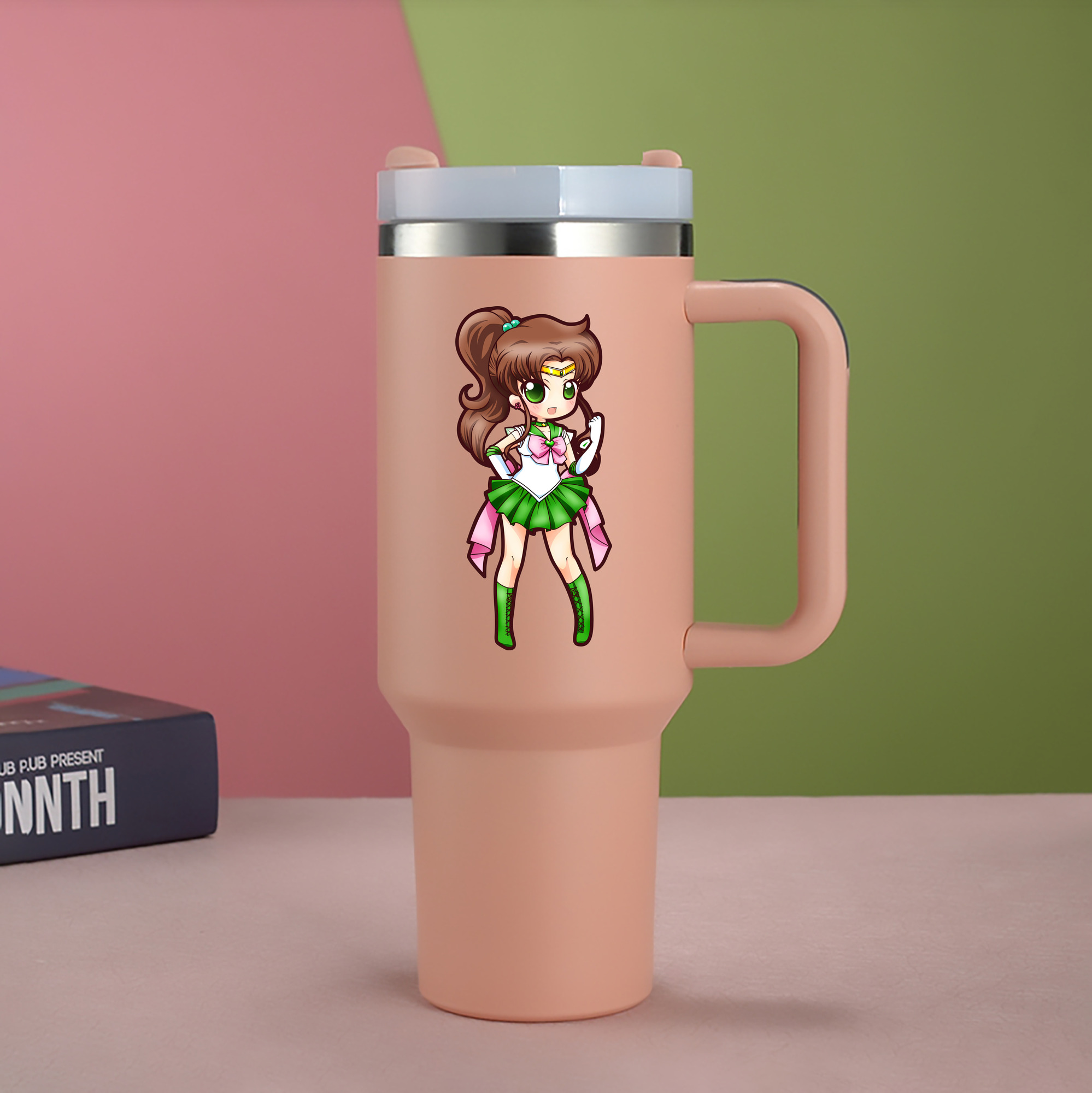 （画像用） 美少女戦士セーラームーン 木野 まこと きの まこと Sailor Moon Kino Makoto （セーラージュピター；Sailor Jupiter） 1200mL車用タンブラー（カラープリント）