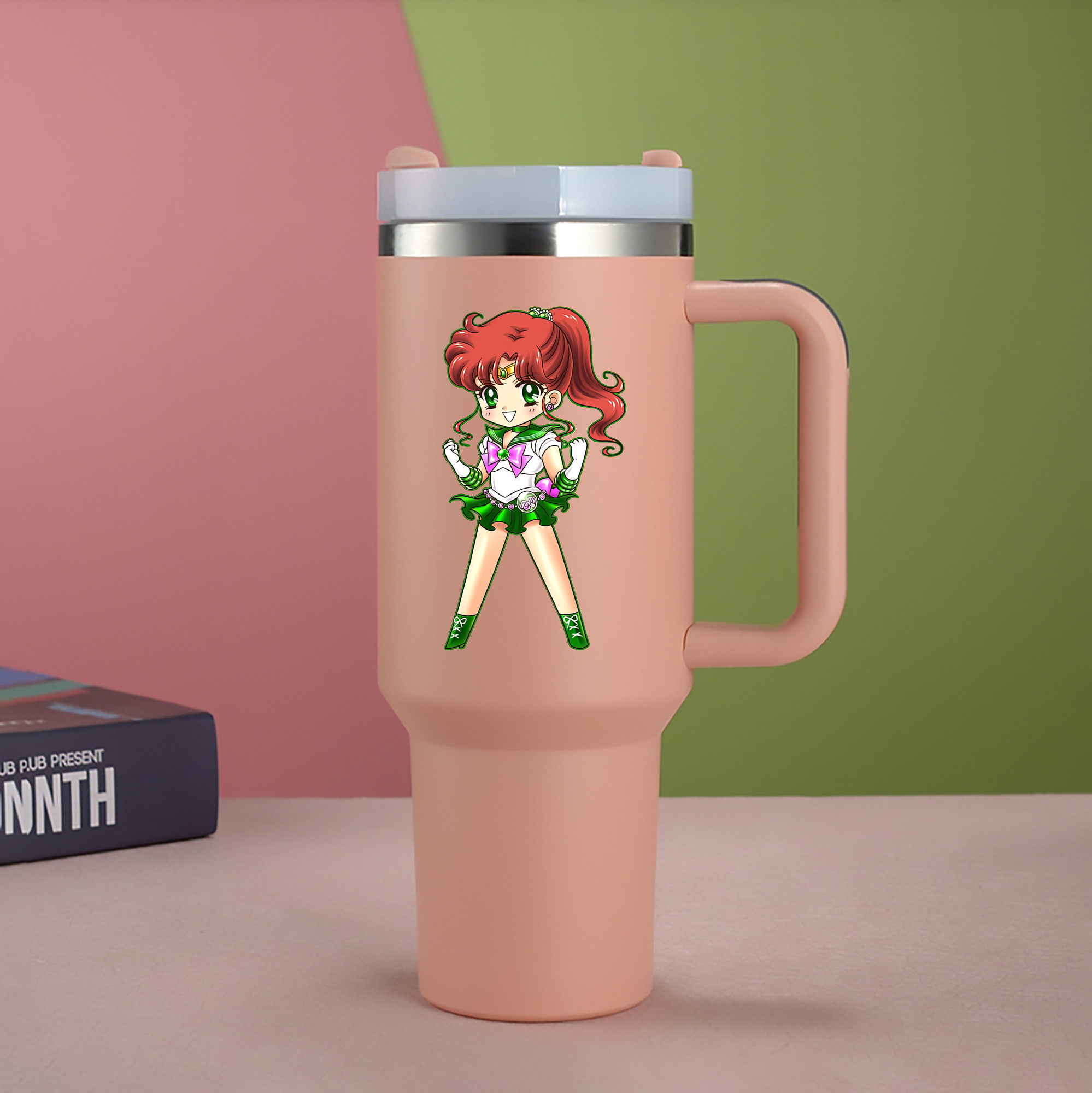 （画像用） 美少女戦士セーラームーン 木野 まこと きの まこと Sailor Moon Kino Makoto （セーラージュピター；Sailor Jupiter） 1200mL車用タンブラー（カラープリント）
