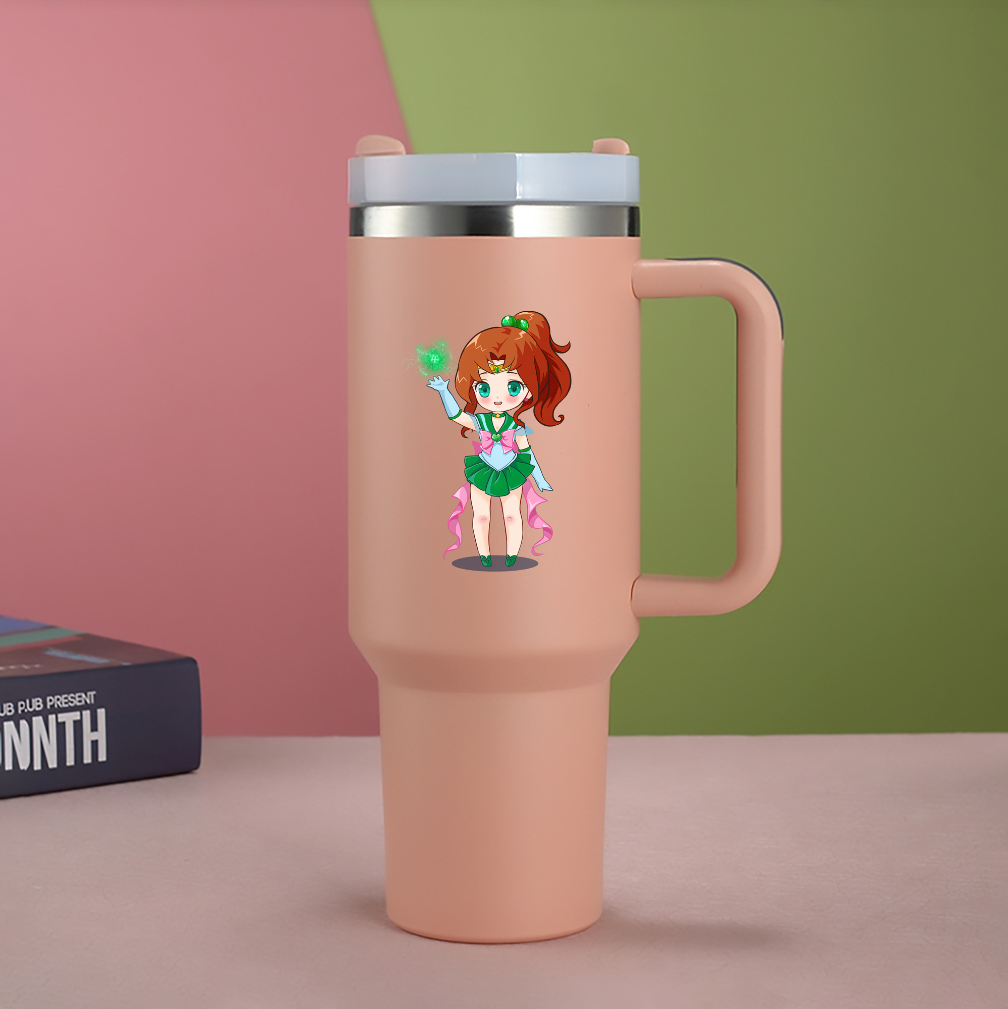 （画像用） 美少女戦士セーラームーン 木野 まこと きの まこと Sailor Moon Kino Makoto （セーラージュピター；Sailor Jupiter） 1200mL車用タンブラー（カラープリント）