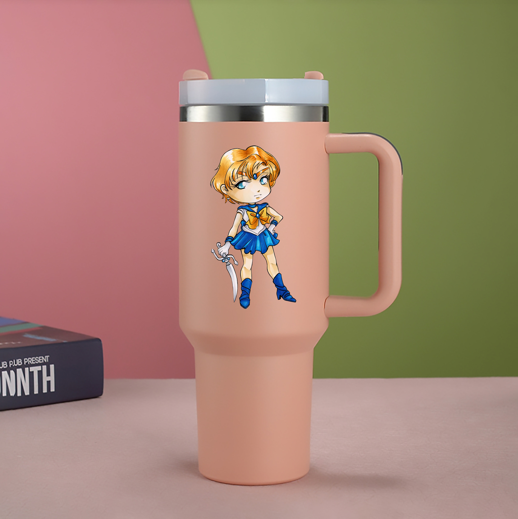 （画像用） 美少女戦士セーラームーン 天王はるか Sailor Moon Tenoh Haruka 1200mL車用タンブラー（カラープリント）
