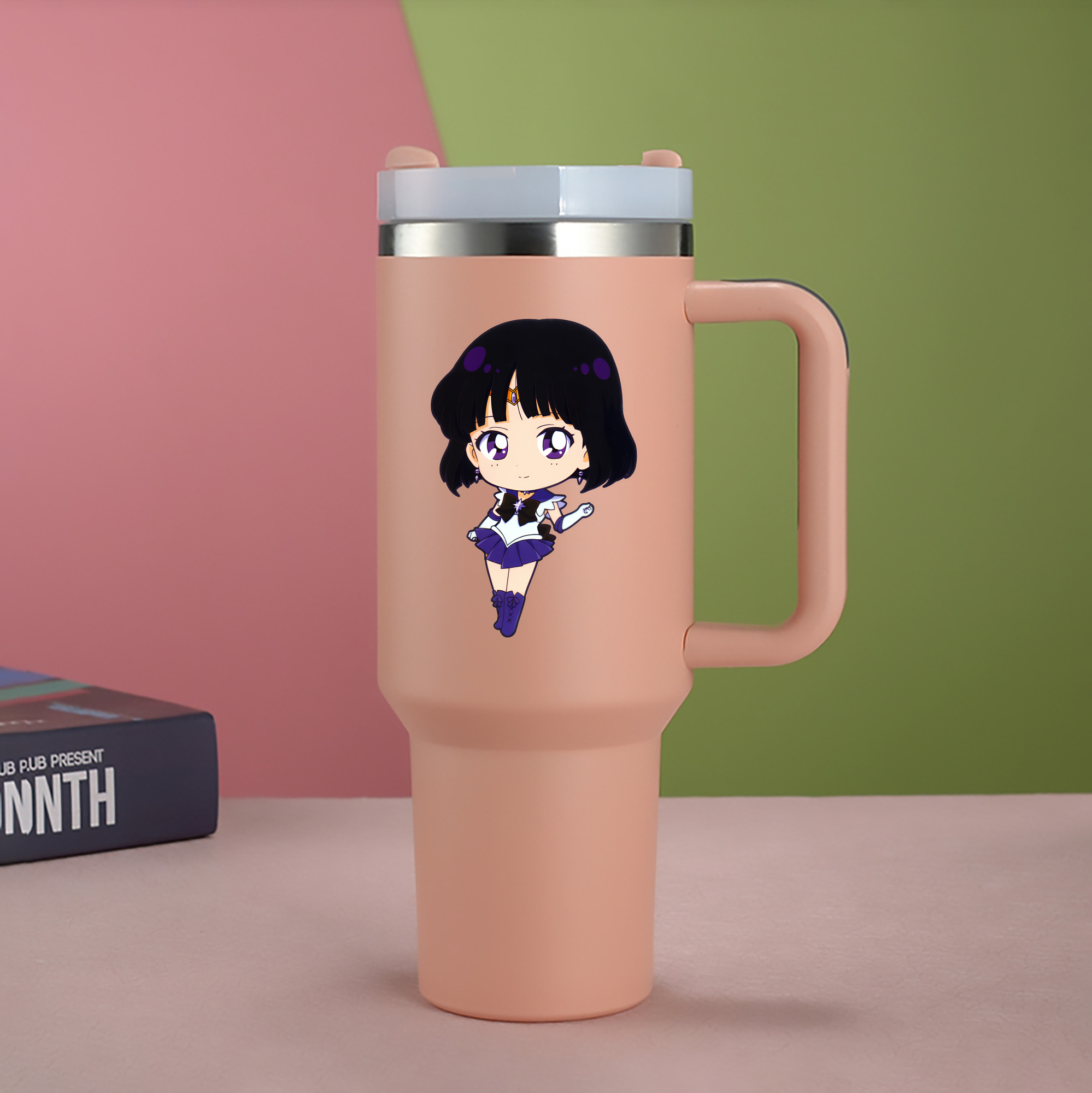 （画像用） 美少女戦士セーラームーン 土萠ほたる Sailor Moon Tomoe Hotaru （セーラーサターン；Sailor Saturn） 1200mL車用タンブラー（カラープリント）