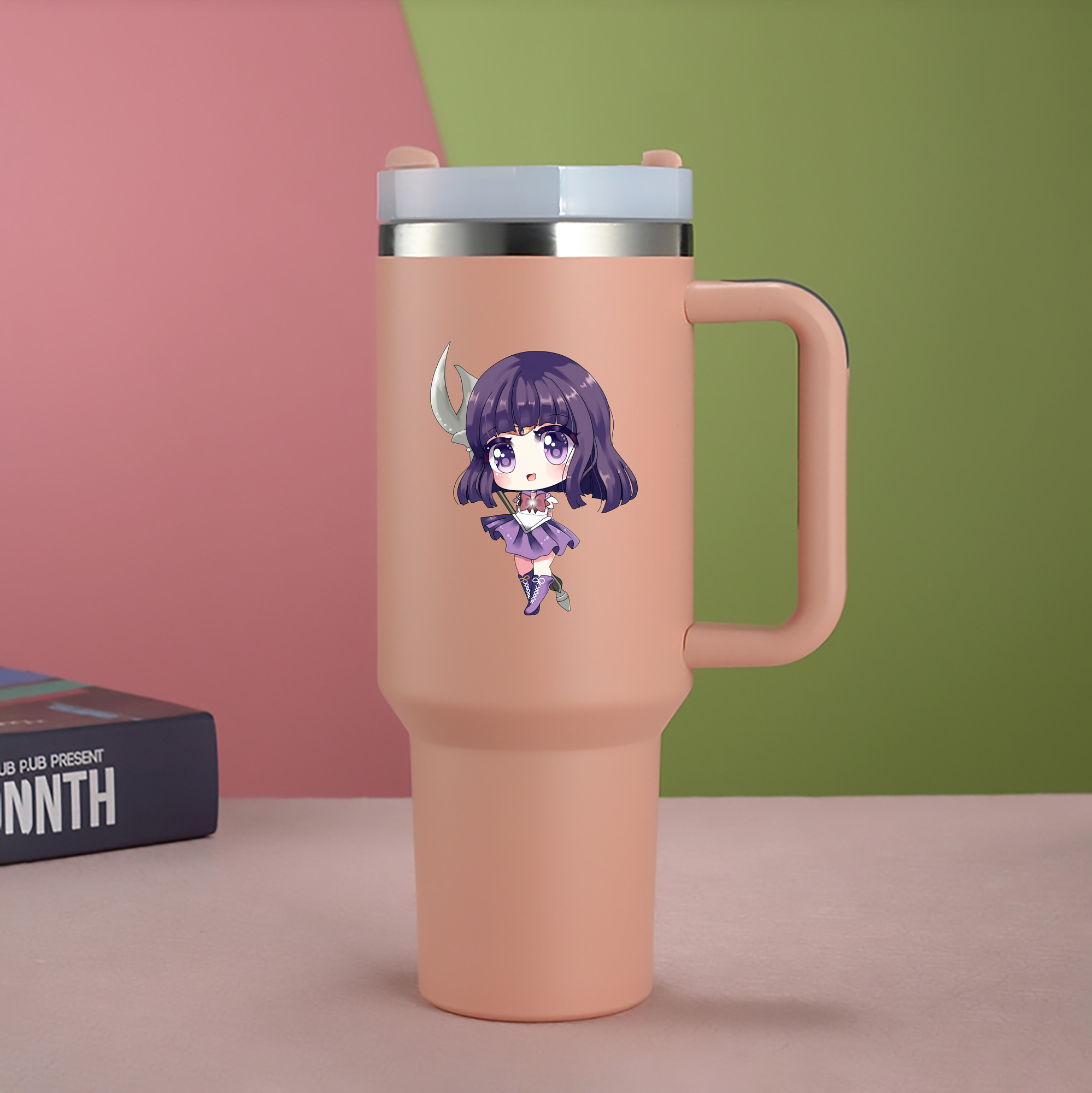 （画像用） 美少女戦士セーラームーン 土萠ほたる Sailor Moon Tomoe Hotaru （セーラーサターン；Sailor Saturn） 1200mL車用タンブラー（カラープリント）