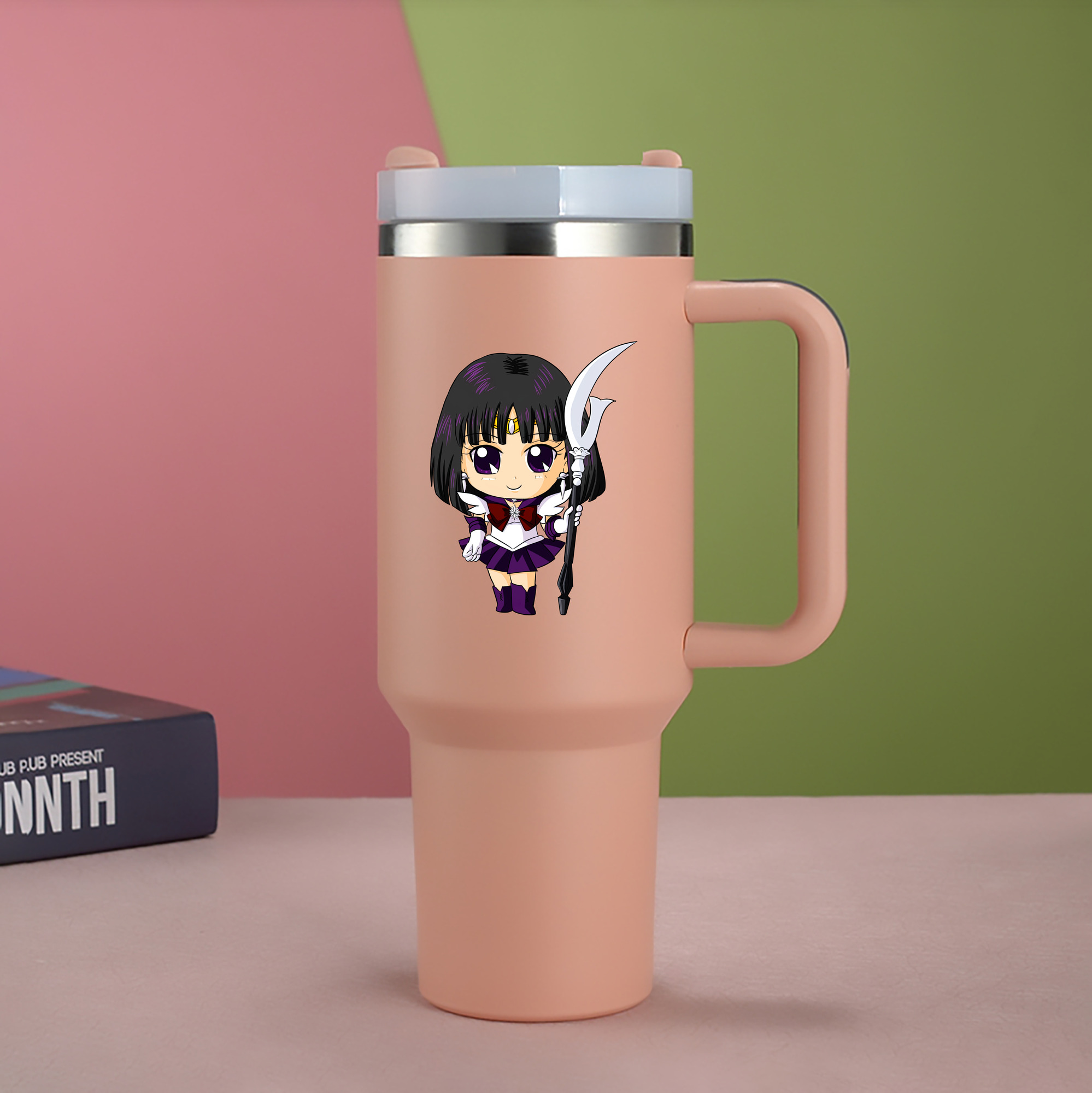 （画像用） 美少女戦士セーラームーン 土萠ほたる Sailor Moon Tomoe Hotaru （セーラーサターン；Sailor Saturn） 1200mL車用タンブラー（カラープリント）