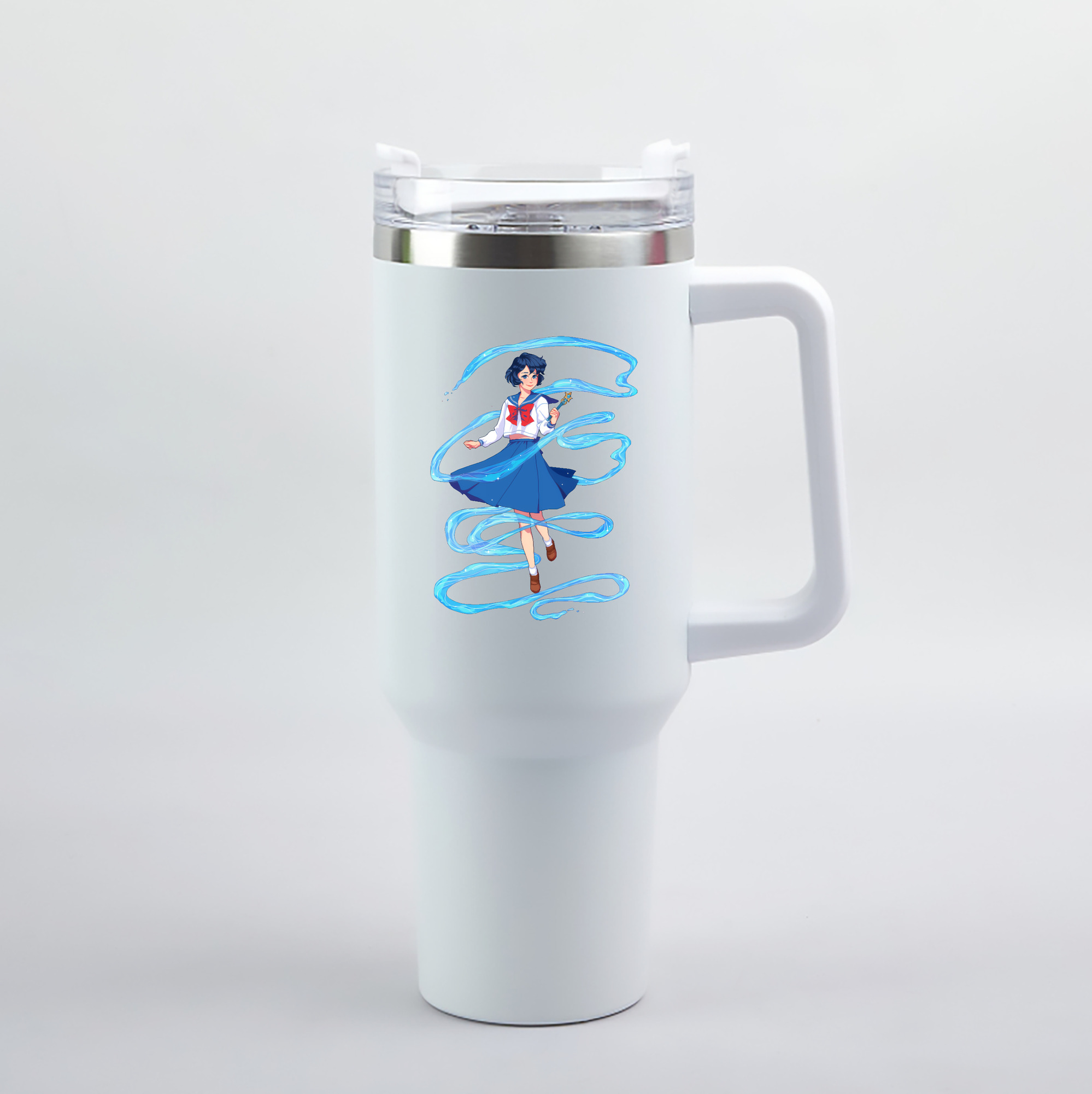 （画像用） 美少女戦士セーラームーン 水野 亜美 みずの あみ Sailor Moon Mizuno Ami 1200mL車用タンブラー（カラープリント）