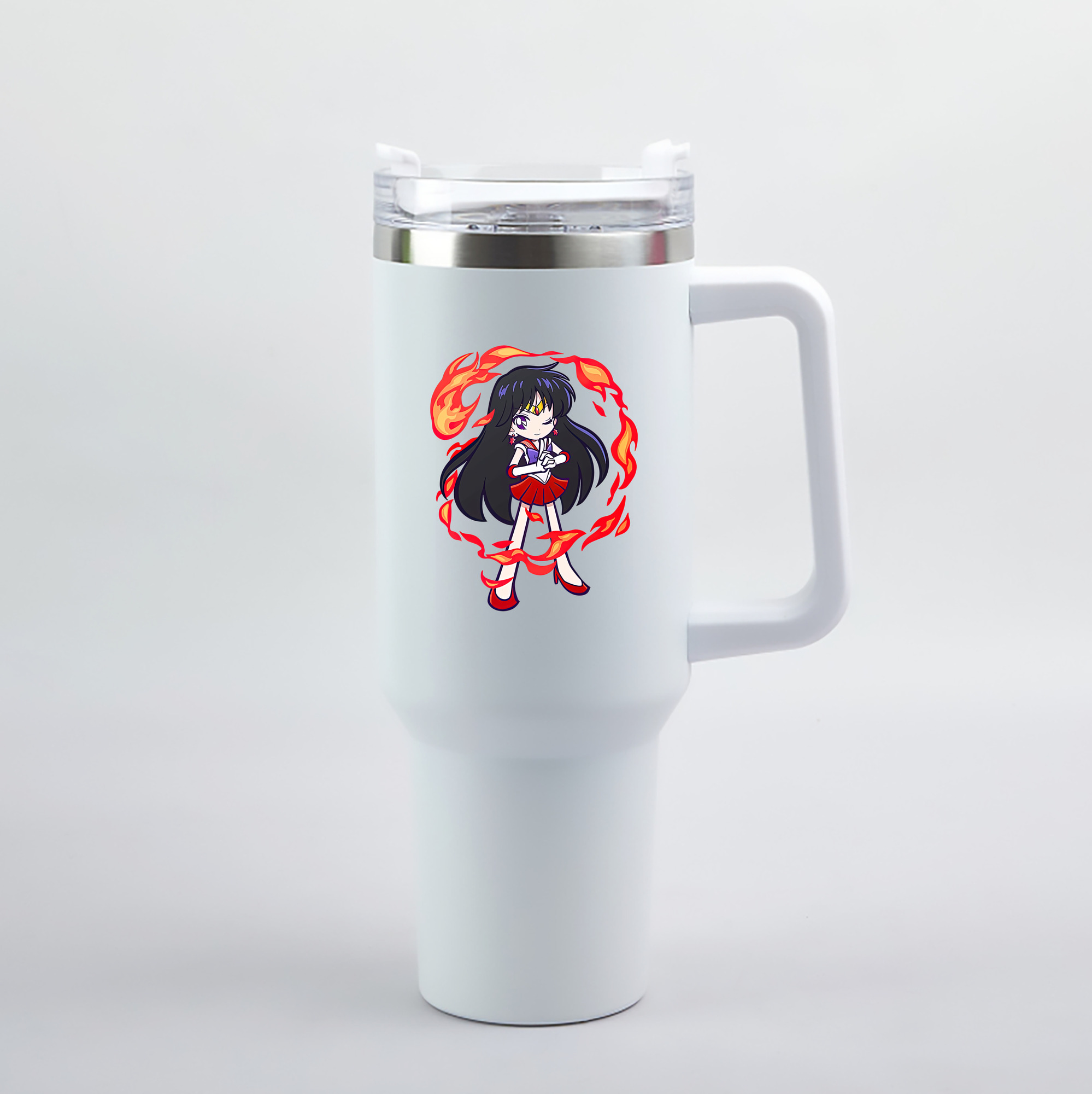 （画像用） 美少女戦士セーラームーン 火野レイ ひの レイ Sailor Moon Hino Rei （セーラーマーズ,Sailor Mars） 1200mL車用タンブラー（カラープリント）