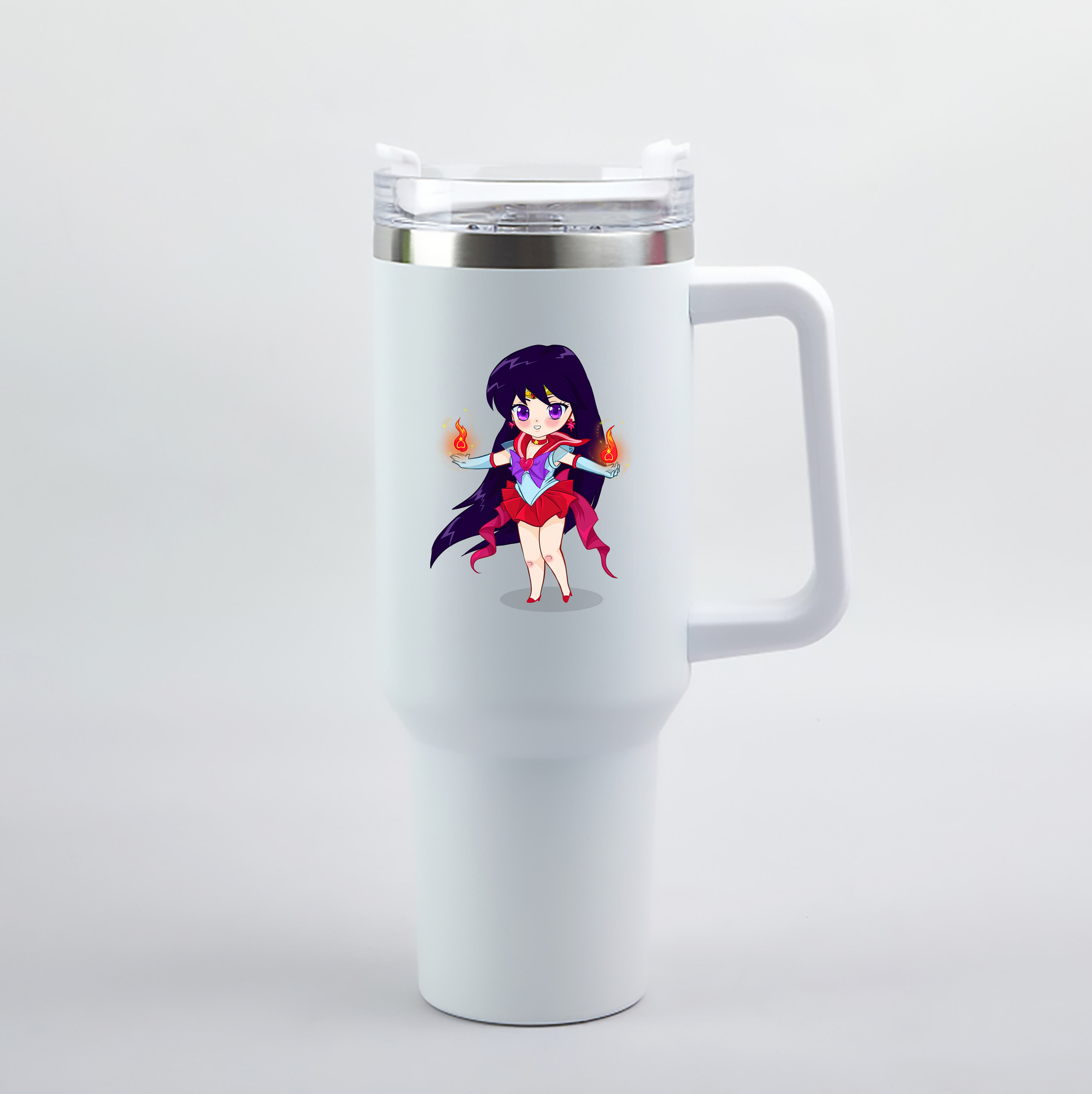 （画像用） 美少女戦士セーラームーン 火野レイ ひの レイ Sailor Moon Hino Rei （セーラーマーズ,Sailor Mars） 1200mL車用タンブラー（カラープリント）