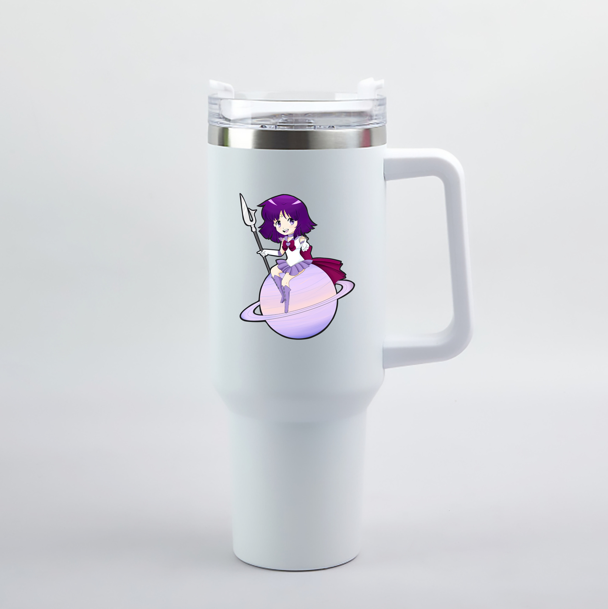 （画像用） 美少女戦士セーラームーン 土萠ほたる Sailor Moon Tomoe Hotaru （セーラーサターン；Sailor Saturn） 1200mL車用タンブラー（カラープリント）
