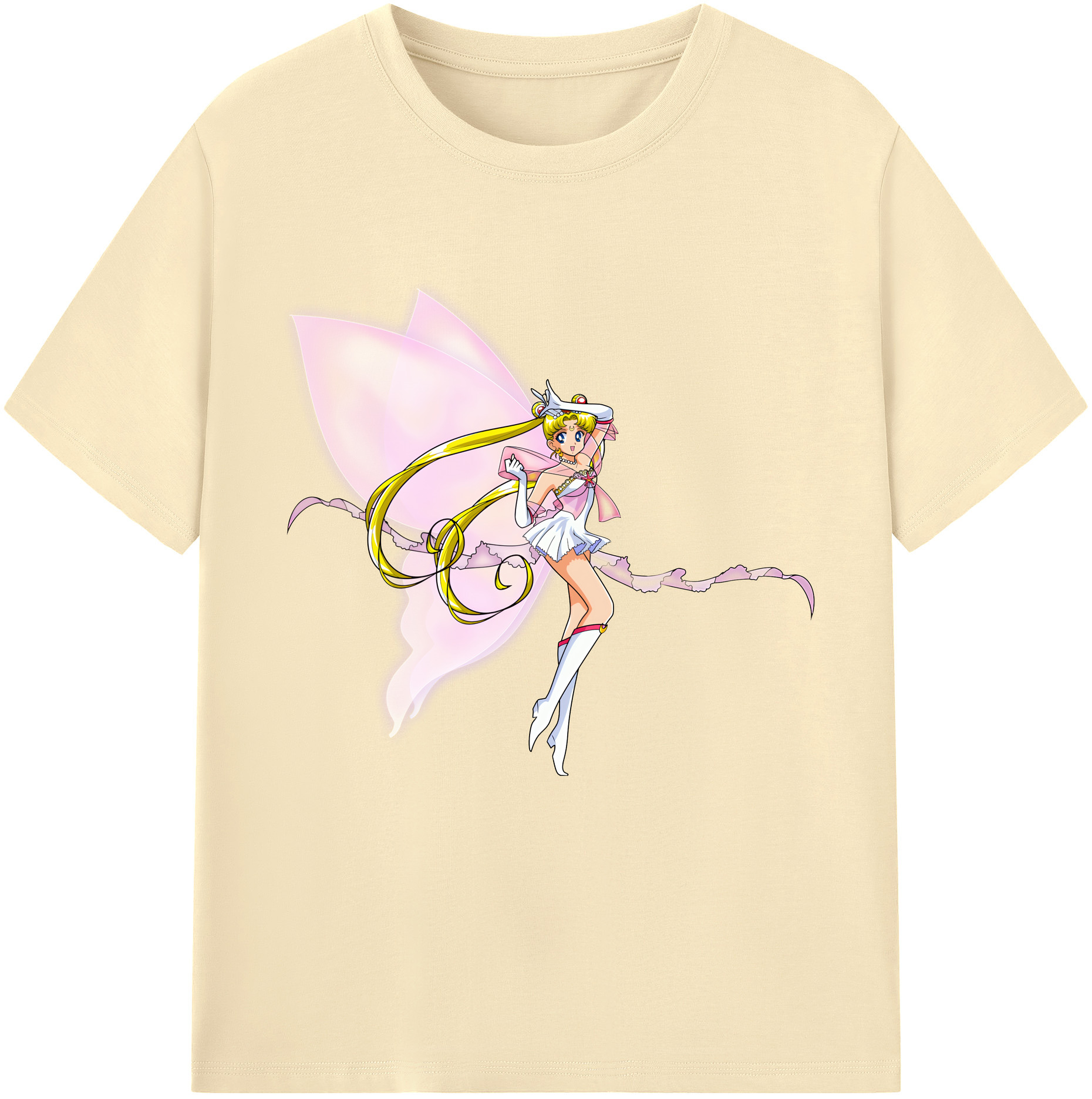 （画像用） 美少女戦士セーラームーン 月野 うさぎ つきの うさぎ Sailor Moon Tsukino Usagi 綿100％半袖Tシャツ（フロントプリント）
