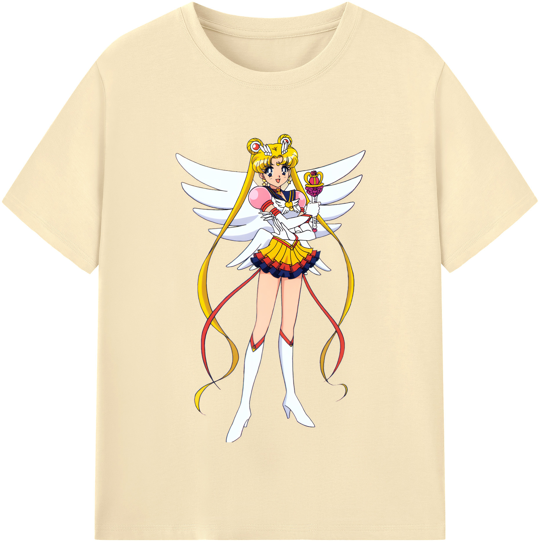 （画像用） 美少女戦士セーラームーン 月野 うさぎ つきの うさぎ Sailor Moon Tsukino Usagi 綿100％半袖Tシャツ（フロントプリント）