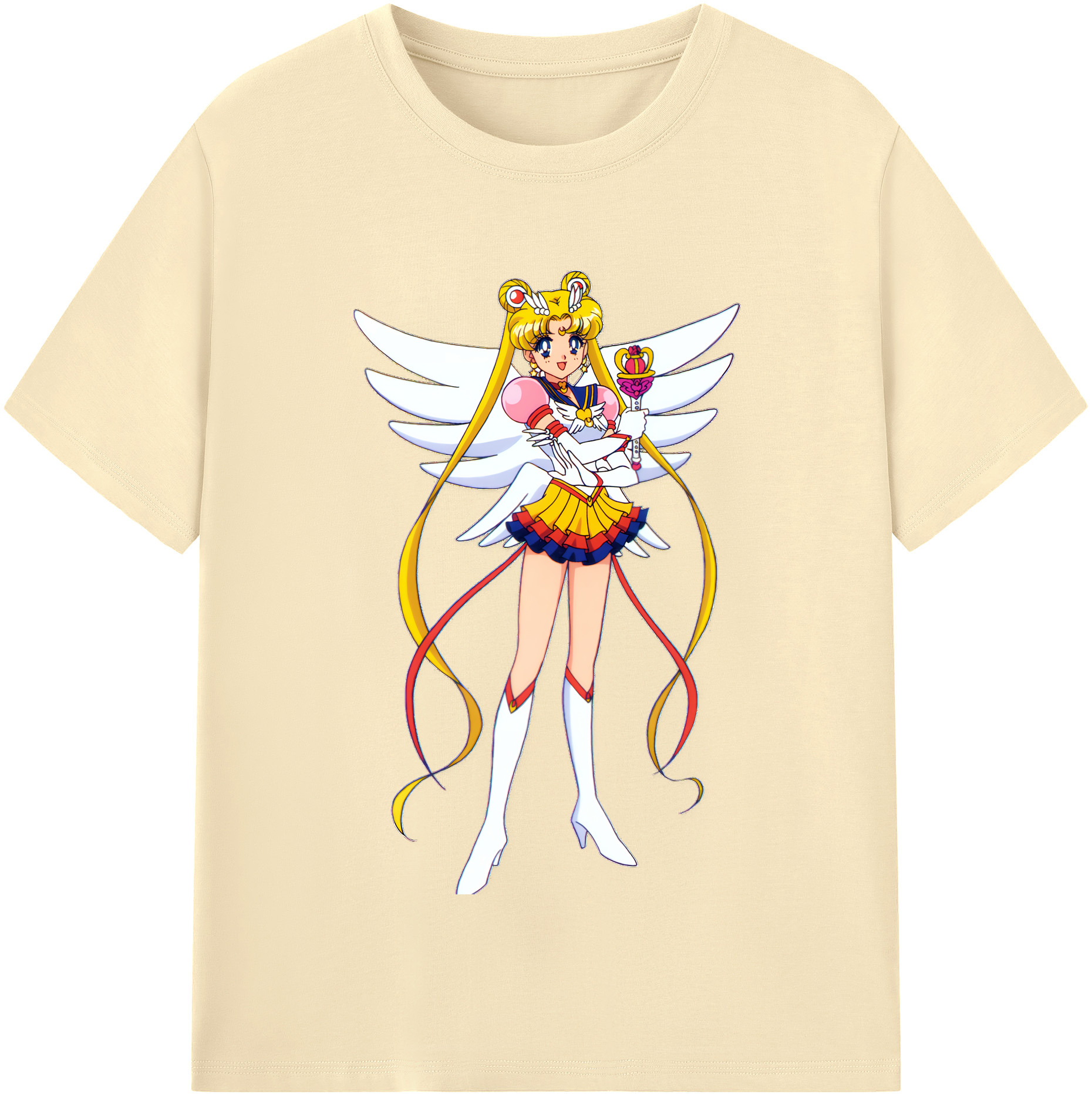 （画像用） 美少女戦士セーラームーン 月野 うさぎ つきの うさぎ Sailor Moon Tsukino Usagi 綿100％半袖Tシャツ（フロントプリント）