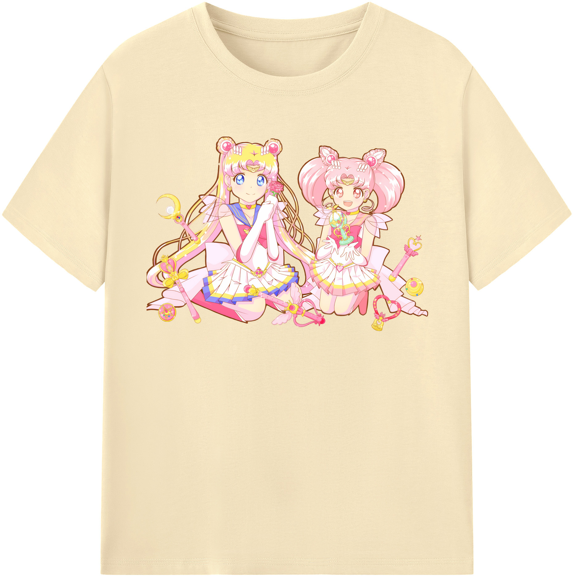 （画像用） 美少女戦士セーラームーン 月野 うさぎ つきの うさぎ Sailor Moon Tsukino Usagi 綿100％半袖Tシャツ（フロントプリント）