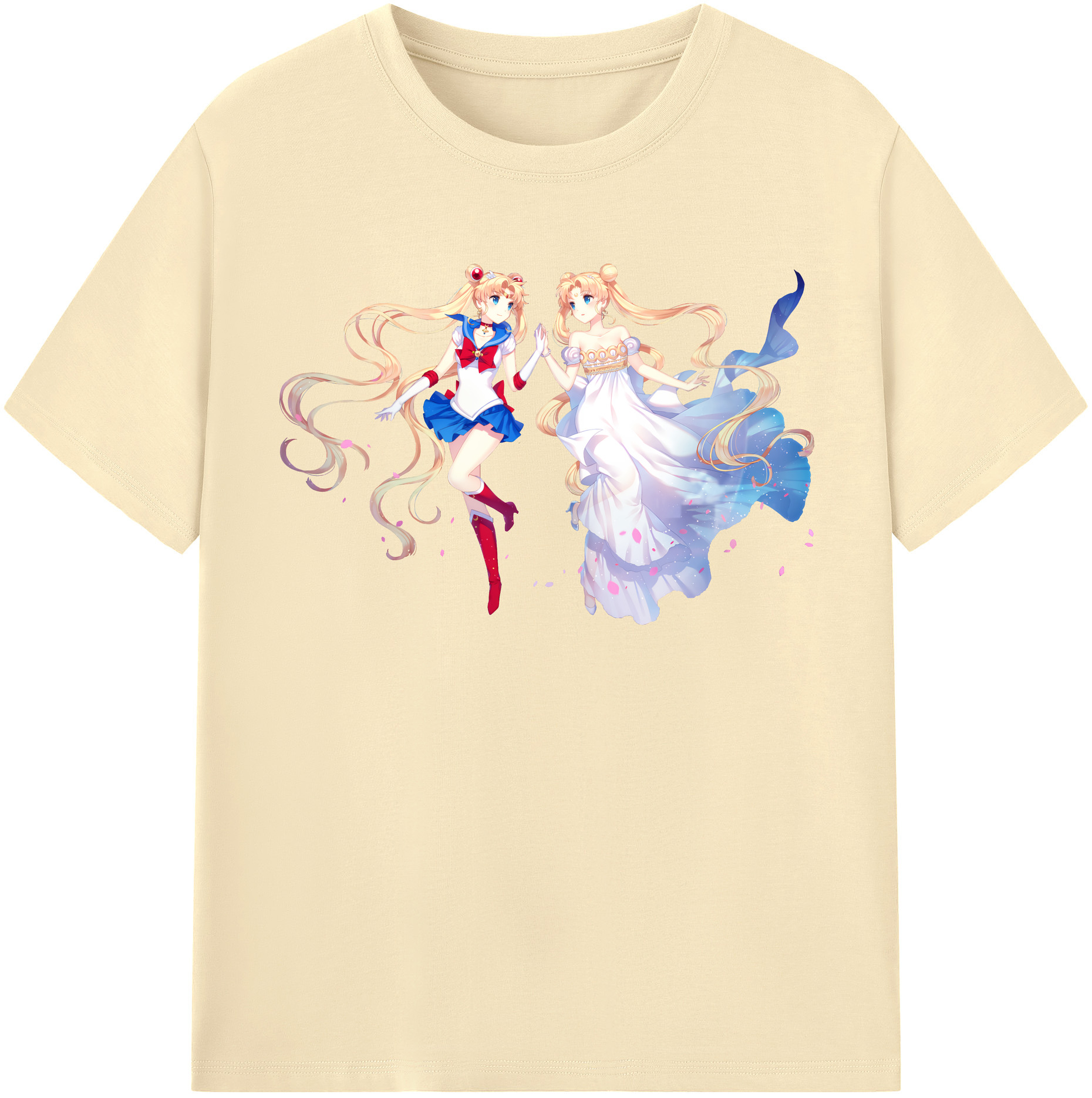 （画像用） 美少女戦士セーラームーン 月野 うさぎ つきの うさぎ Sailor Moon Tsukino Usagi 綿100％半袖Tシャツ（フロントプリント）