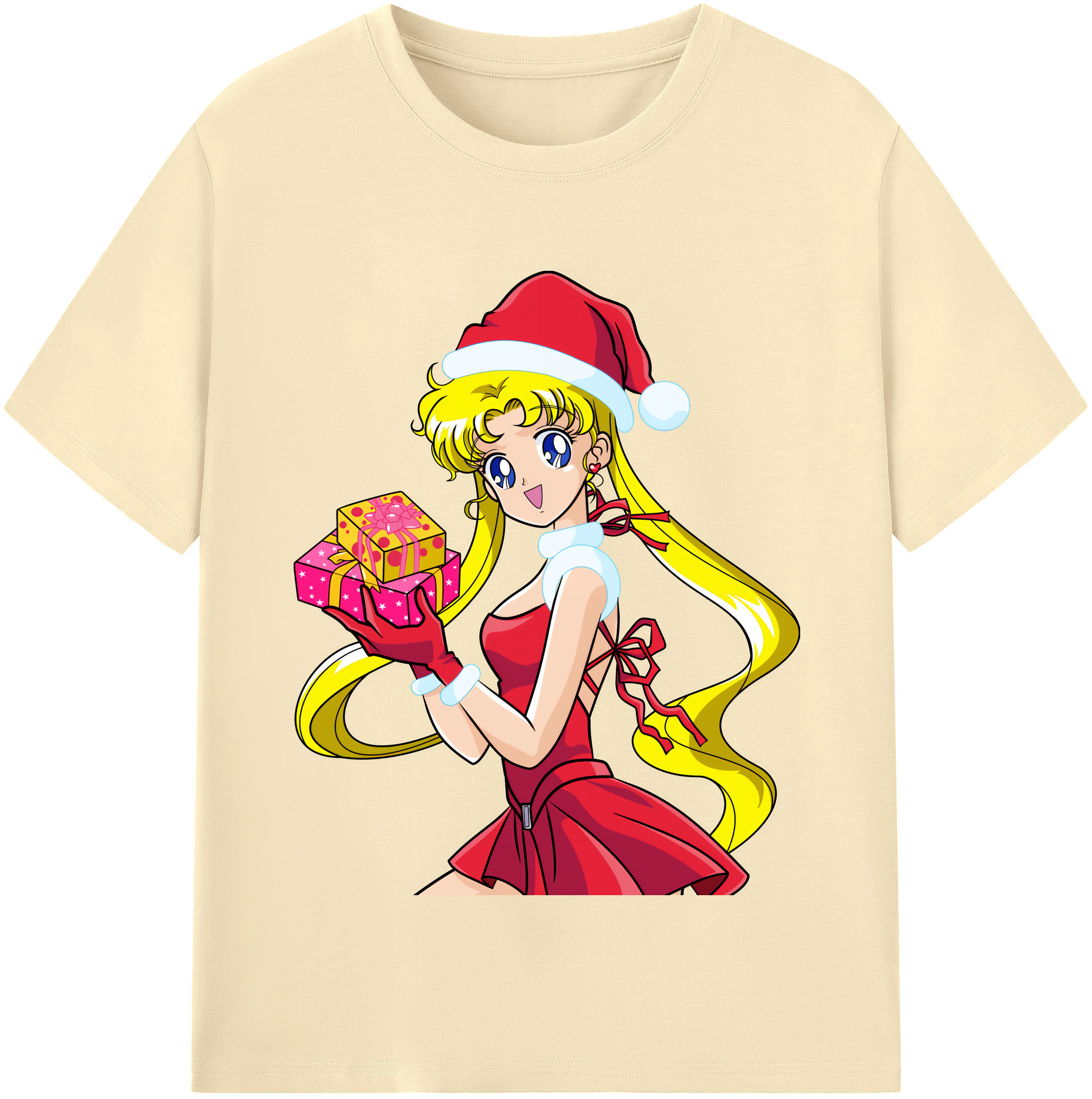 （画像用） 美少女戦士セーラームーン 月野 うさぎ つきの うさぎ Sailor Moon Tsukino Usagi 綿100％半袖Tシャツ（フロントプリント）