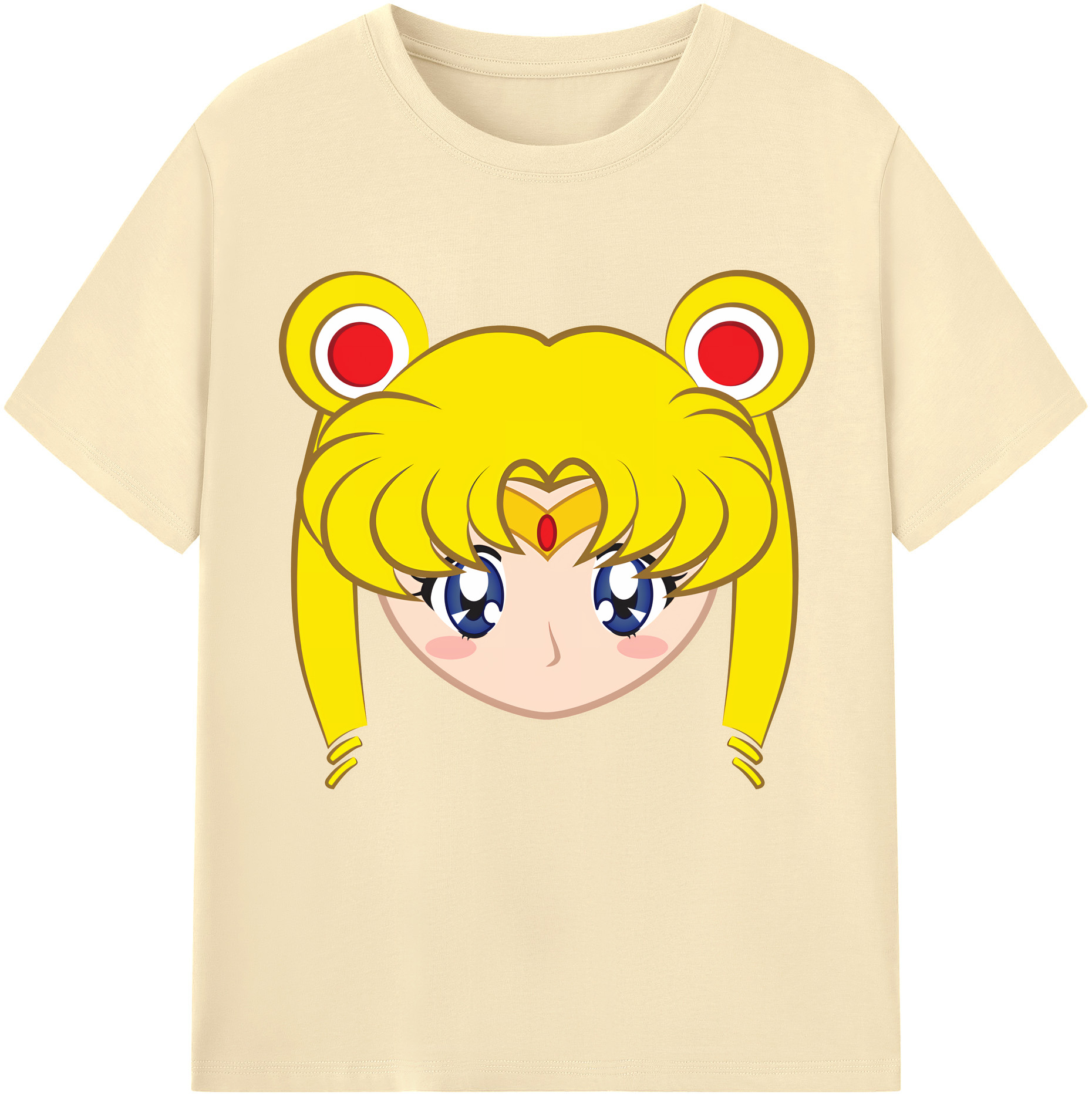 （画像用） 美少女戦士セーラームーン 月野 うさぎ つきの うさぎ Sailor Moon Tsukino Usagi 綿100％半袖Tシャツ（フロントプリント）