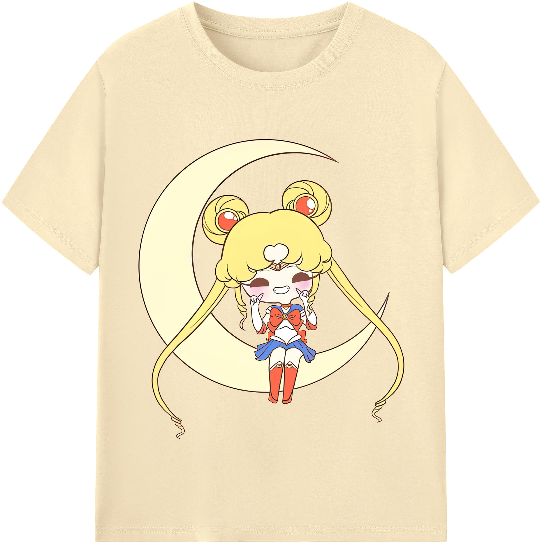 （画像用） 美少女戦士セーラームーン 月野 うさぎ つきの うさぎ Sailor Moon Tsukino Usagi 綿100％半袖Tシャツ（フロントプリント）