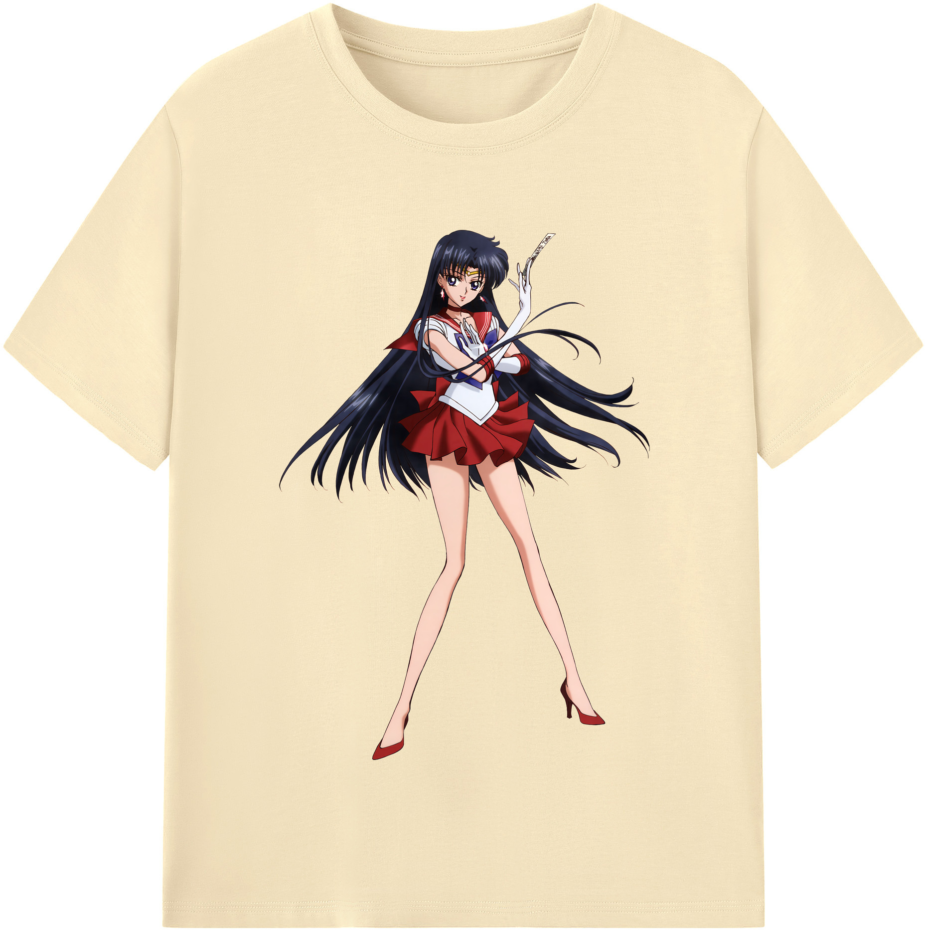 （画像用） 美少女戦士セーラームーン 火野レイ ひの レイ Sailor Moon Hino Rei （セーラーマーズ,Sailor Mars） 綿100％半袖Tシャツ（フロントプリント）