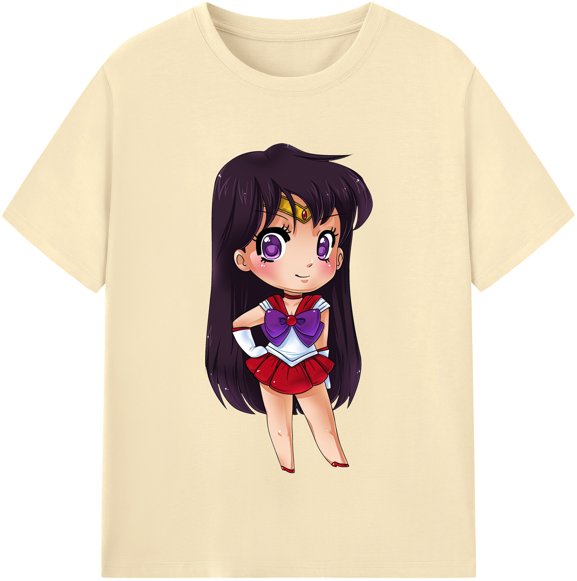 （画像用） 美少女戦士セーラームーン 火野レイ ひの レイ Sailor Moon Hino Rei （セーラーマーズ,Sailor Mars） 綿100％半袖Tシャツ（フロントプリント）