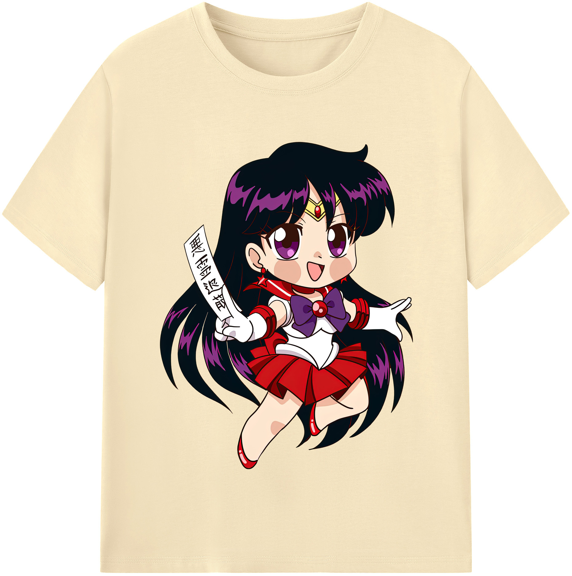 （画像用） 美少女戦士セーラームーン 火野レイ ひの レイ Sailor Moon Hino Rei （セーラーマーズ,Sailor Mars） 綿100％半袖Tシャツ（フロントプリント）