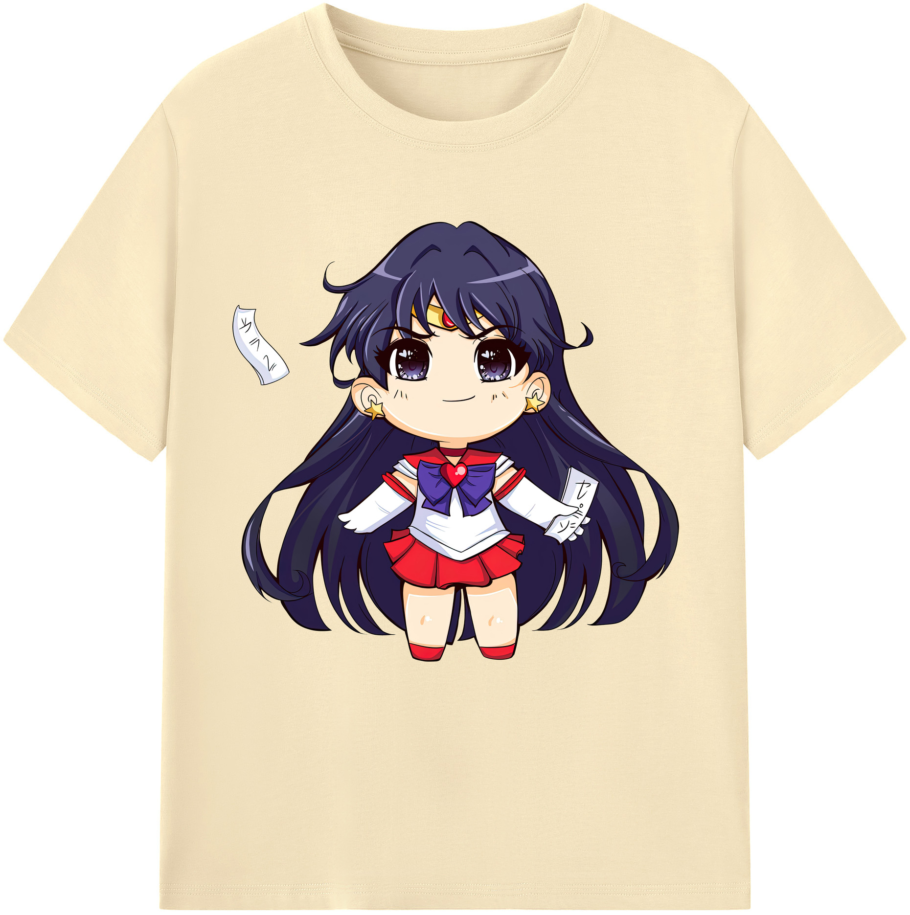 （画像用） 美少女戦士セーラームーン 火野レイ ひの レイ Sailor Moon Hino Rei （セーラーマーズ,Sailor Mars） 綿100％半袖Tシャツ（フロントプリント）