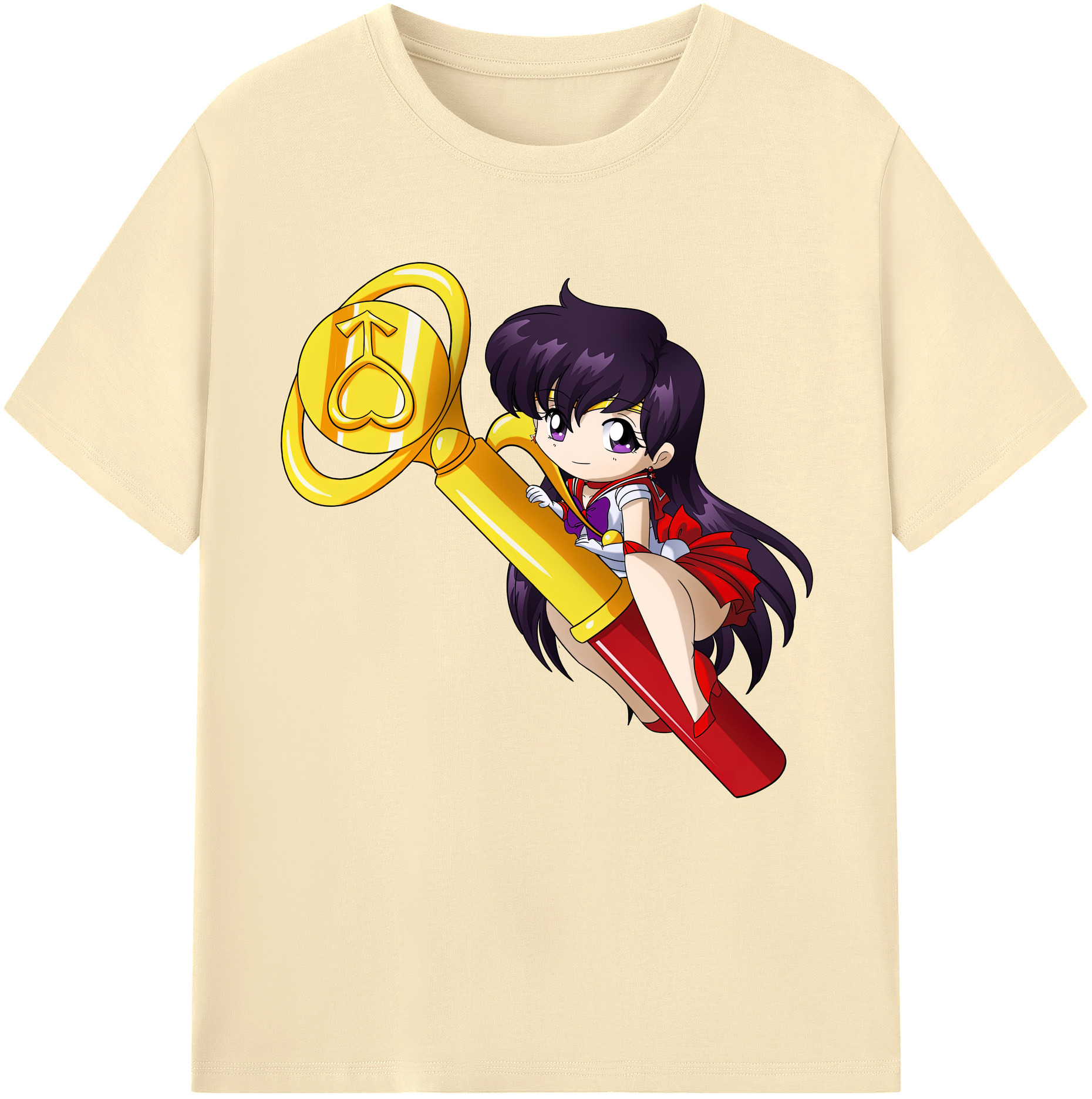 （画像用） 美少女戦士セーラームーン 火野レイ ひの レイ Sailor Moon Hino Rei （セーラーマーズ,Sailor Mars） 綿100％半袖Tシャツ（フロントプリント）
