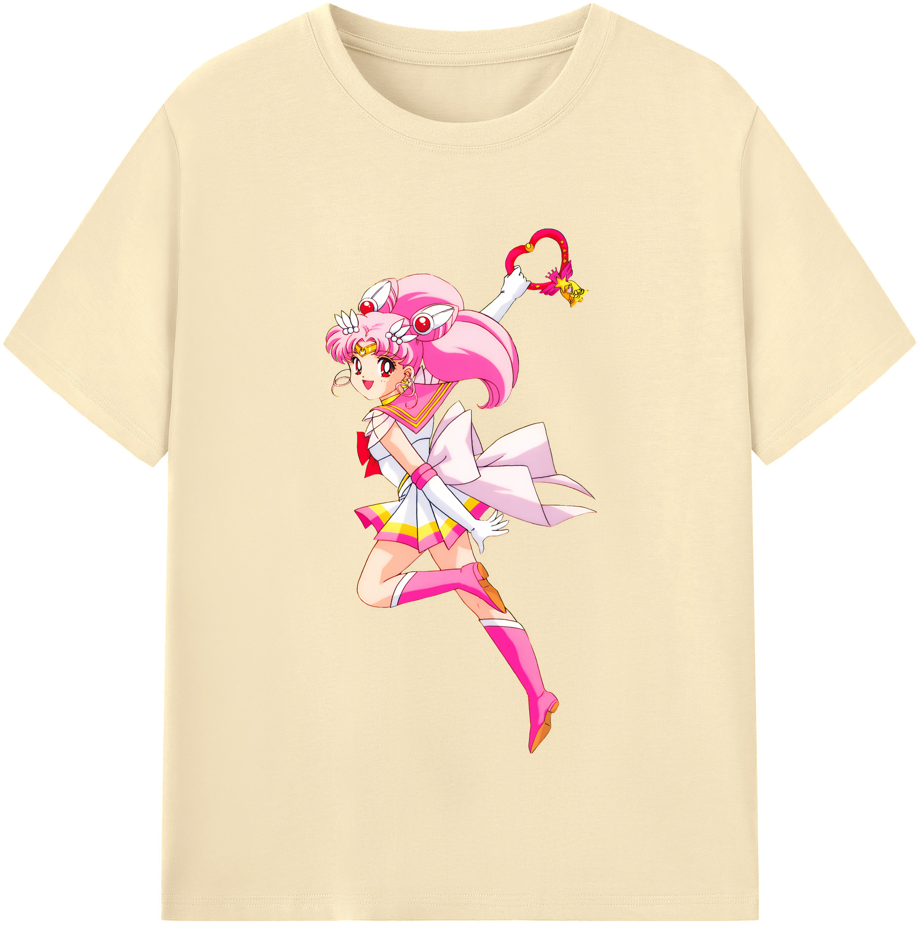 （画像用） 美少女戦士セーラームーン ちびうさ Sailor Moon Chibiusa Tsukino Usagi Small Lady Serenity 綿100％半袖Tシャツ（フロントプリント）