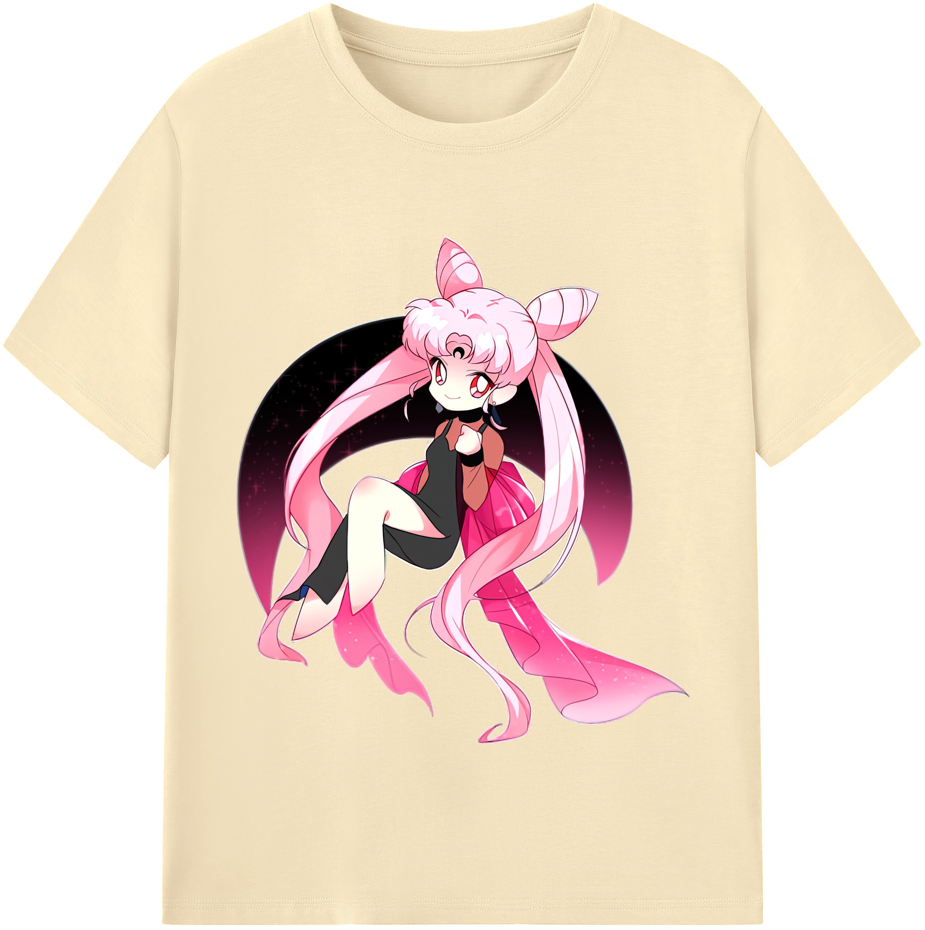 （画像用） 美少女戦士セーラームーン ちびうさ Sailor Moon Chibiusa Tsukino Usagi Small Lady Serenity 綿100％半袖Tシャツ（フロントプリント）