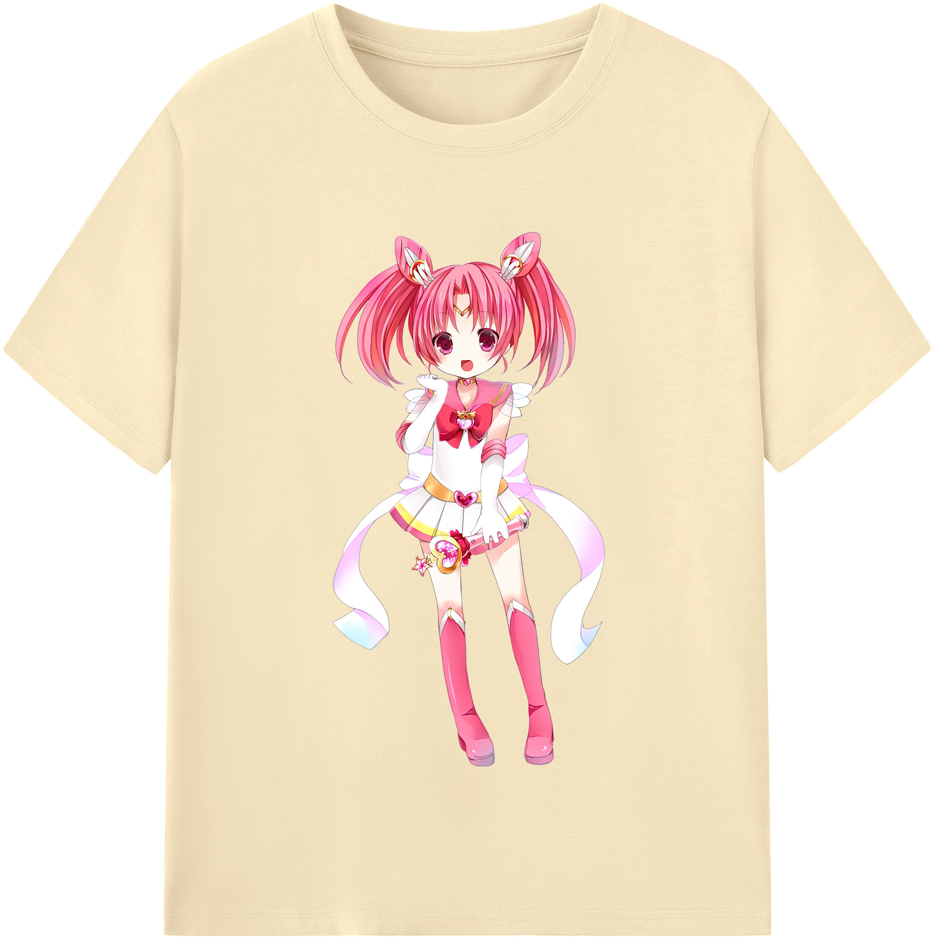 （画像用） 美少女戦士セーラームーン ちびうさ Sailor Moon Chibiusa Tsukino Usagi Small Lady Serenity 綿100％半袖Tシャツ（フロントプリント）