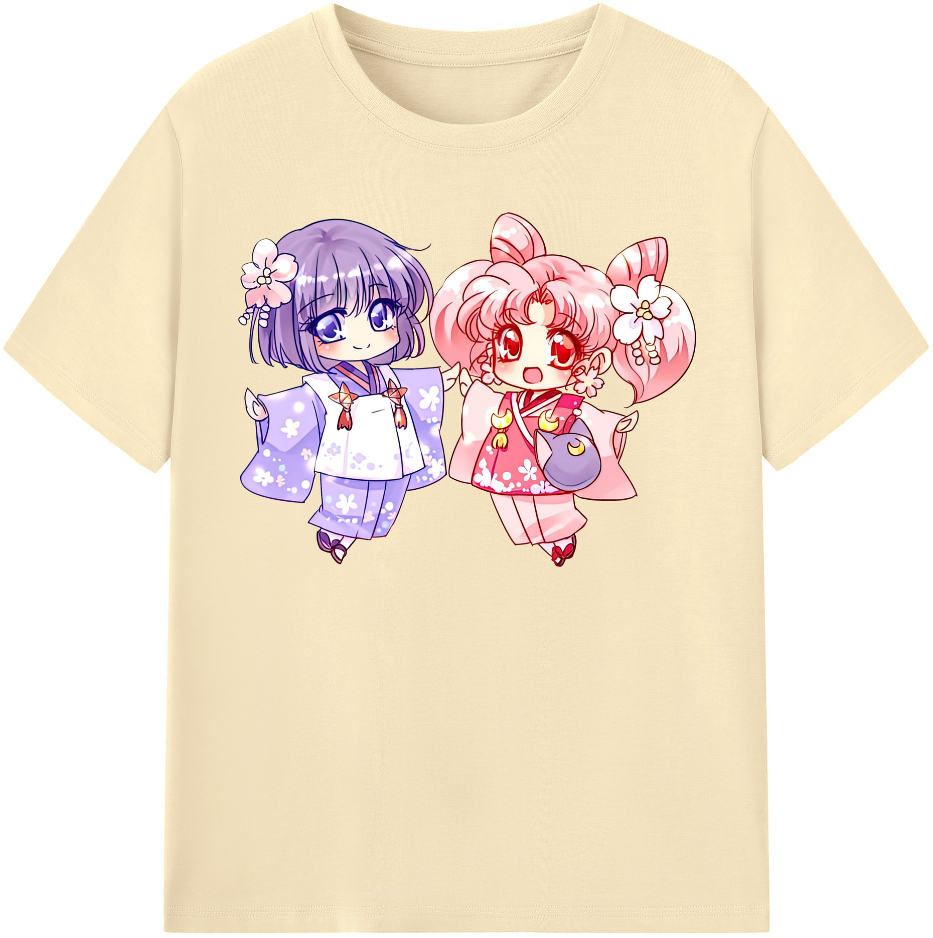 （画像用） 美少女戦士セーラームーン ちびうさ Sailor Moon Chibiusa Tsukino Usagi Small Lady Serenity 綿100％半袖Tシャツ（フロントプリント）