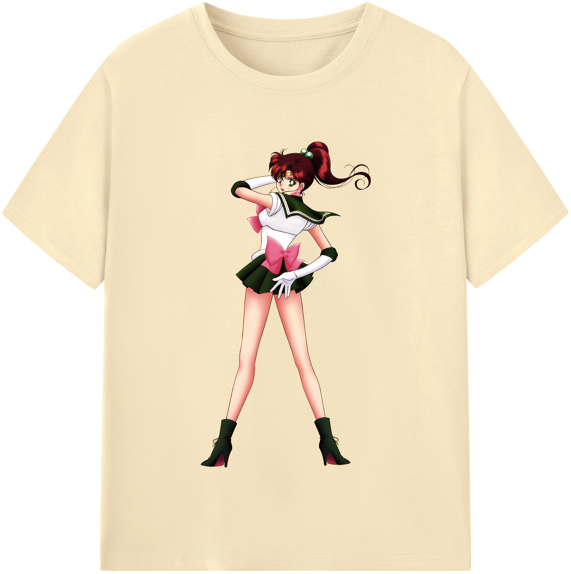 （画像用） 美少女戦士セーラームーン 木野 まこと きの まこと Sailor Moon Kino Makoto （セーラージュピター；Sailor Jupiter） 綿100％半袖Tシャツ（フロントプリント）