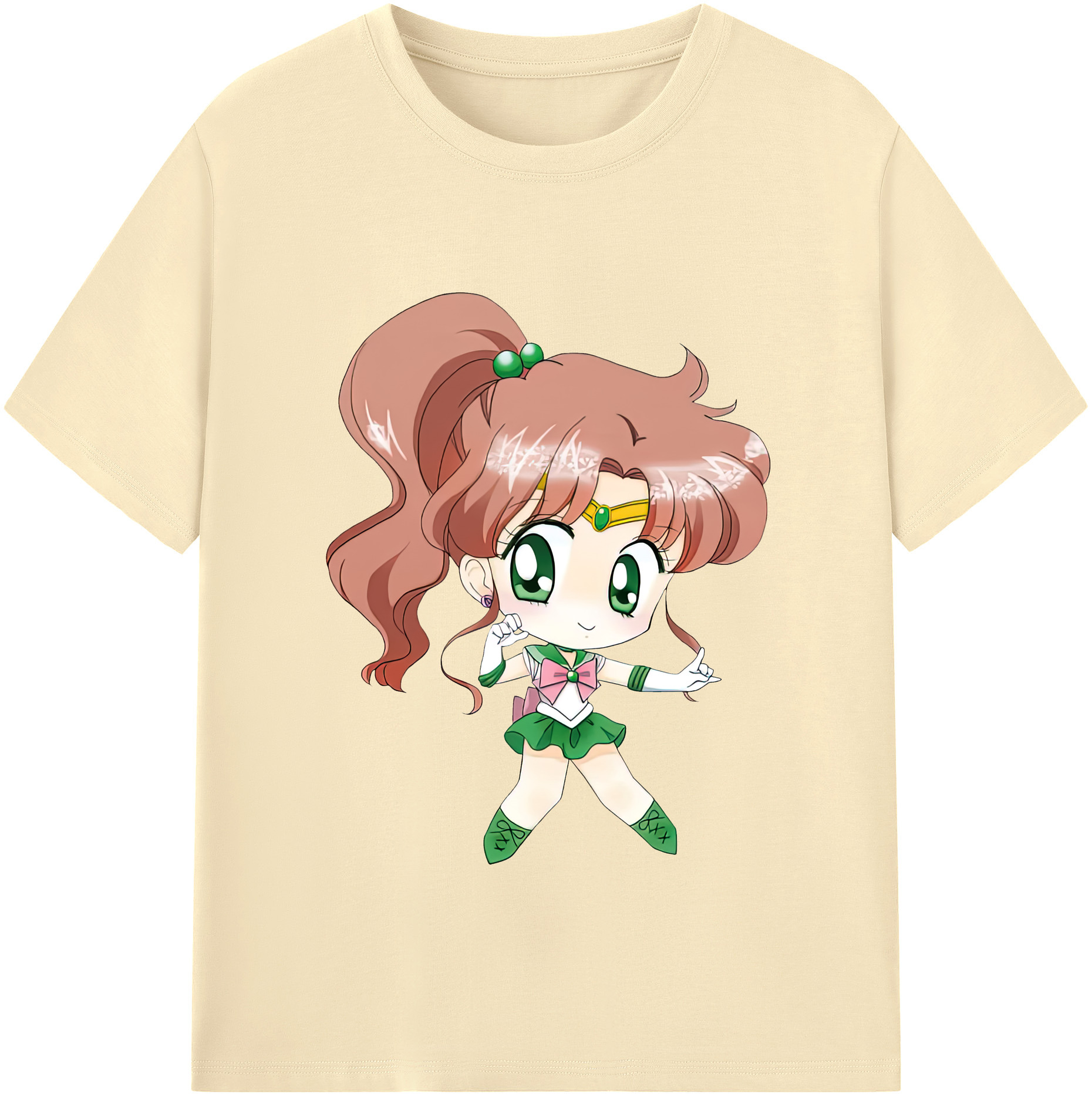 （画像用） 美少女戦士セーラームーン 木野 まこと きの まこと Sailor Moon Kino Makoto （セーラージュピター；Sailor Jupiter） 綿100％半袖Tシャツ（フロントプリント）