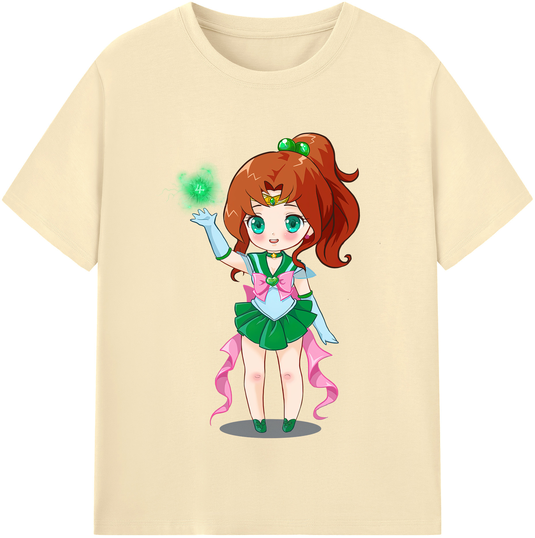 （画像用） 美少女戦士セーラームーン 木野 まこと きの まこと Sailor Moon Kino Makoto （セーラージュピター；Sailor Jupiter） 綿100％半袖Tシャツ（フロントプリント）