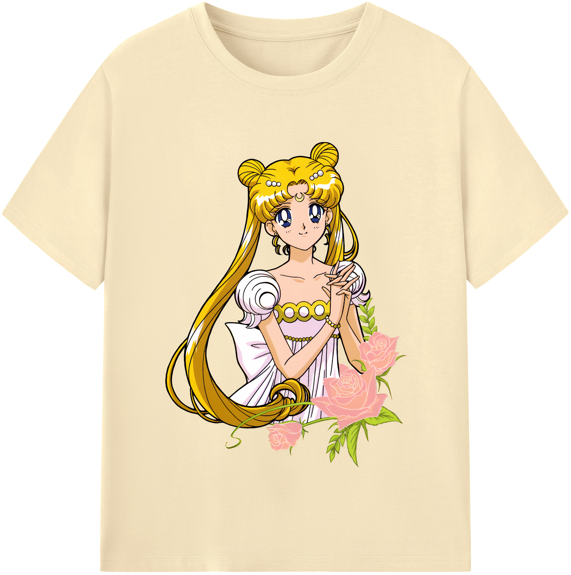 （画像用） 美少女戦士セーラームーン 愛野 美奈子 あいの みなこ Sailor Moon Aino Minako 綿100％半袖Tシャツ（フロントプリント）